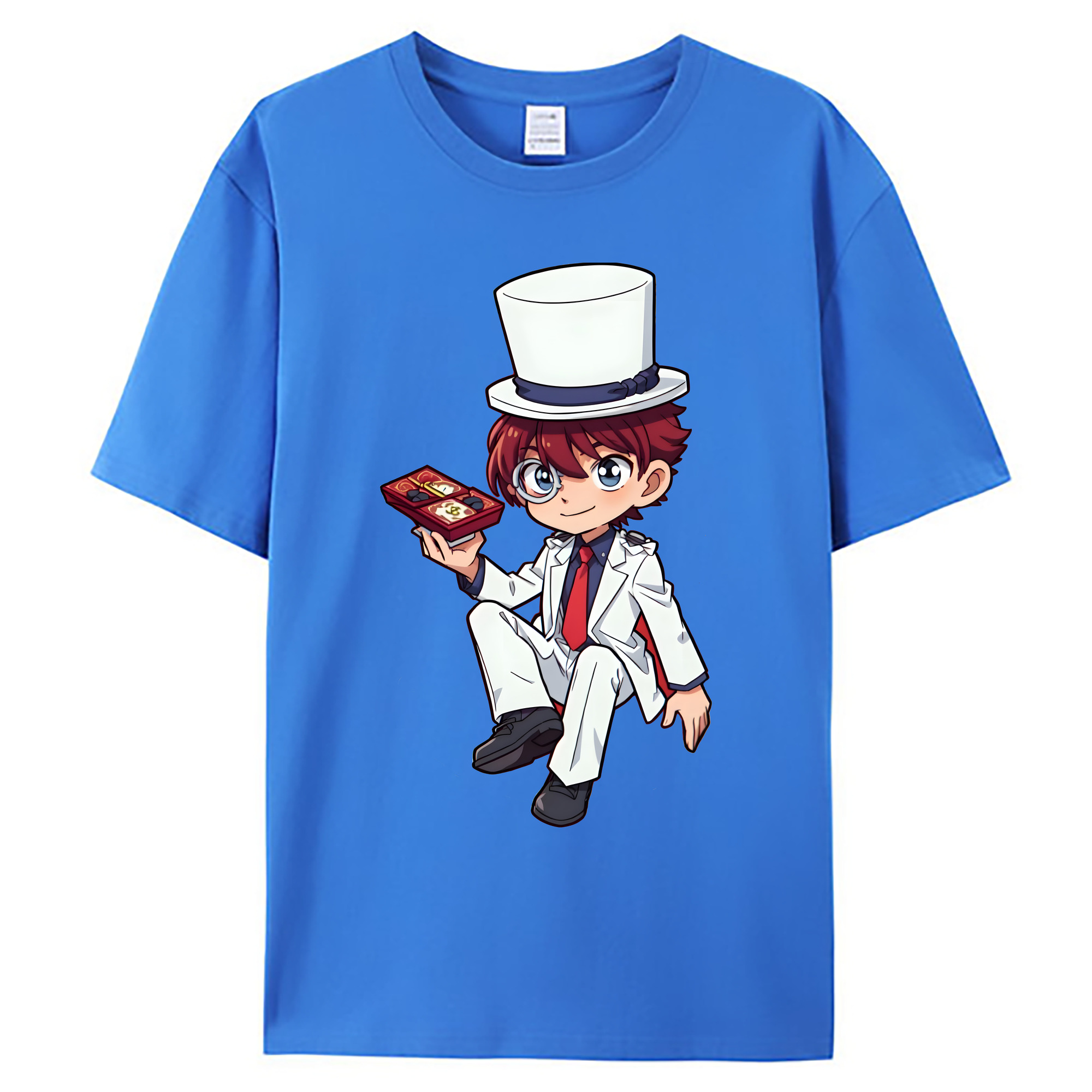 （画像用） 名探偵コナン くろば かいと Detective Conan Kuroba Kaito 綿100％ メンズ半袖Tシャツ｜肌触りやわらか＆通気性