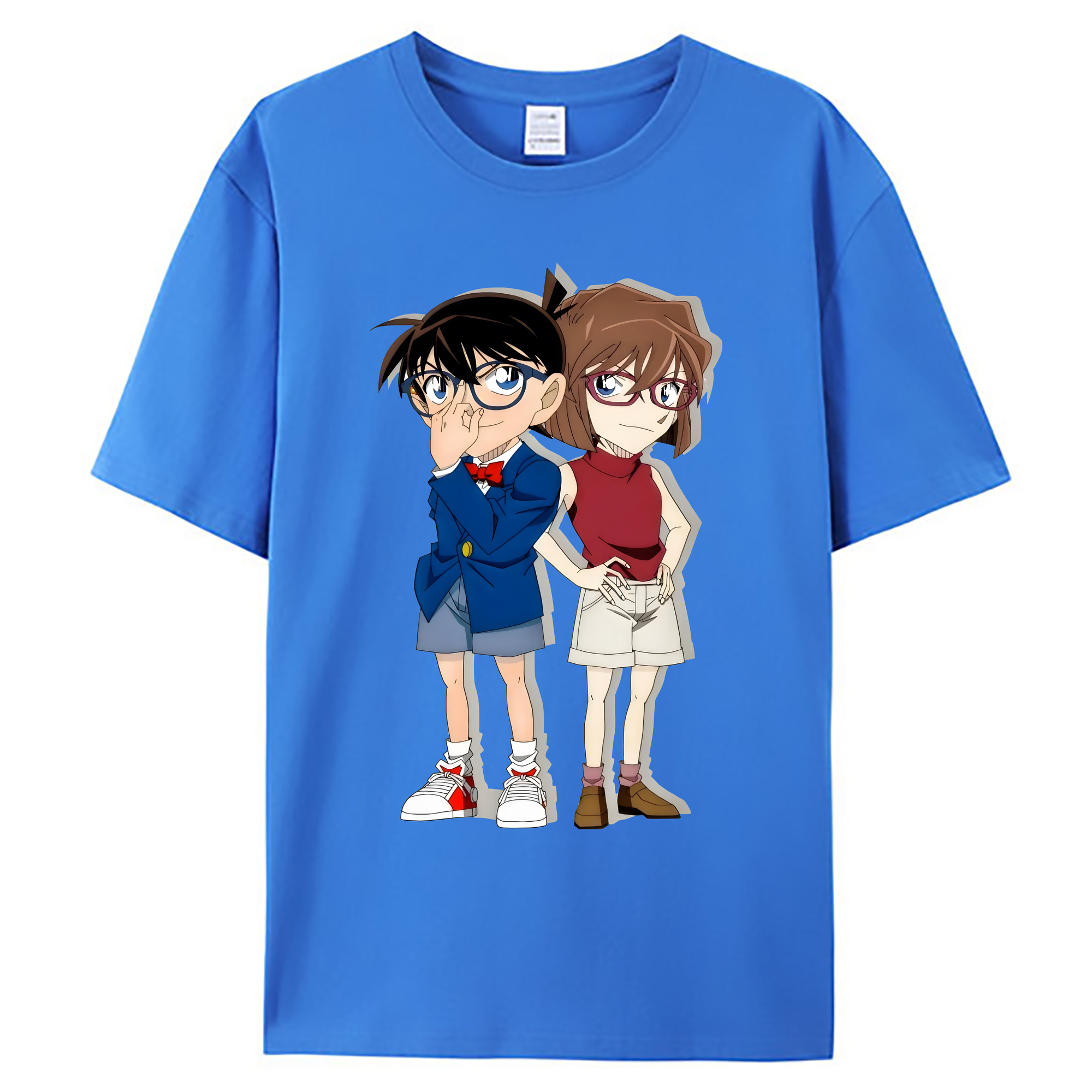 （画像用） 名探偵コナン 灰原 哀 はいばら あい Detective Conan Anita Hailey、Vi Graythorn Haibara Ai 綿100％ メンズ半袖Tシャツ｜肌触りやわらか＆通気性