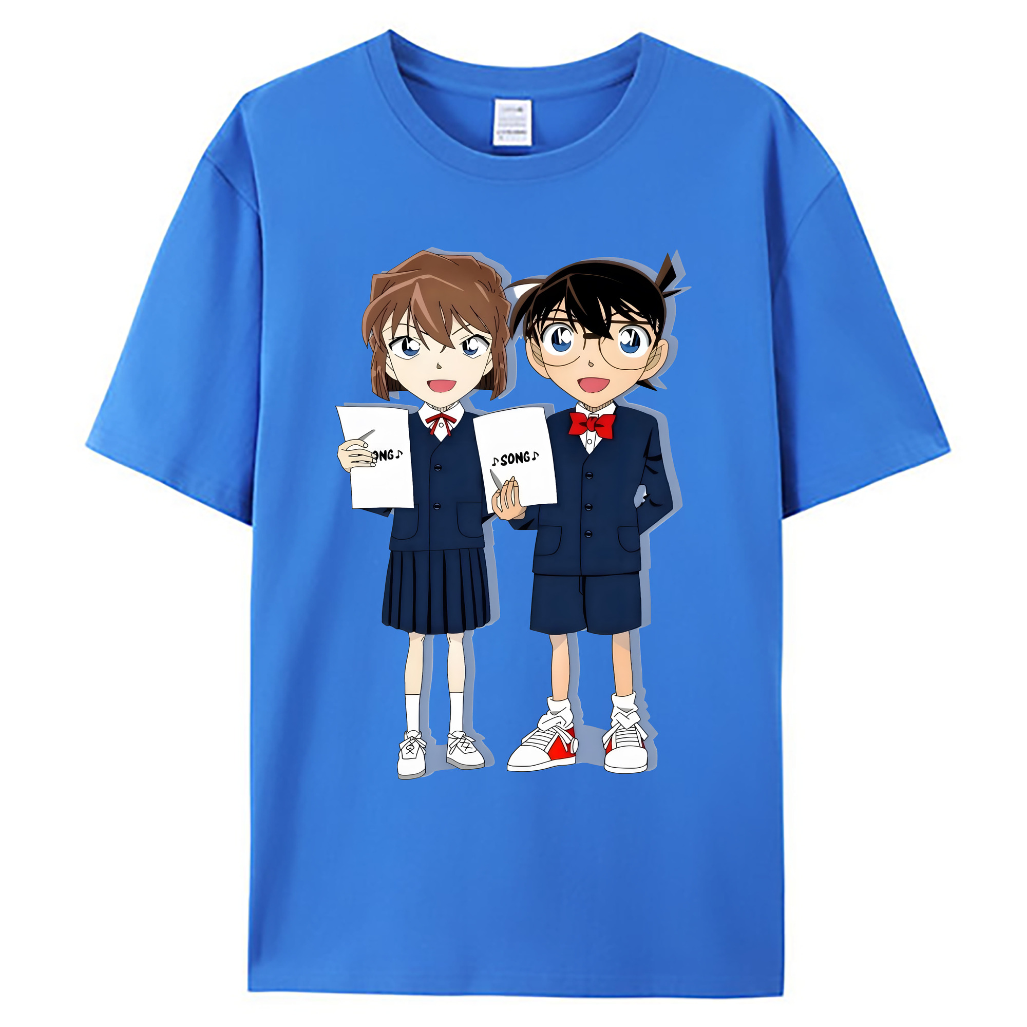 （画像用） 名探偵コナン 灰原 哀 はいばら あい Detective Conan Anita Hailey、Vi Graythorn Haibara Ai 綿100％ メンズ半袖Tシャツ｜肌触りやわらか＆通気性