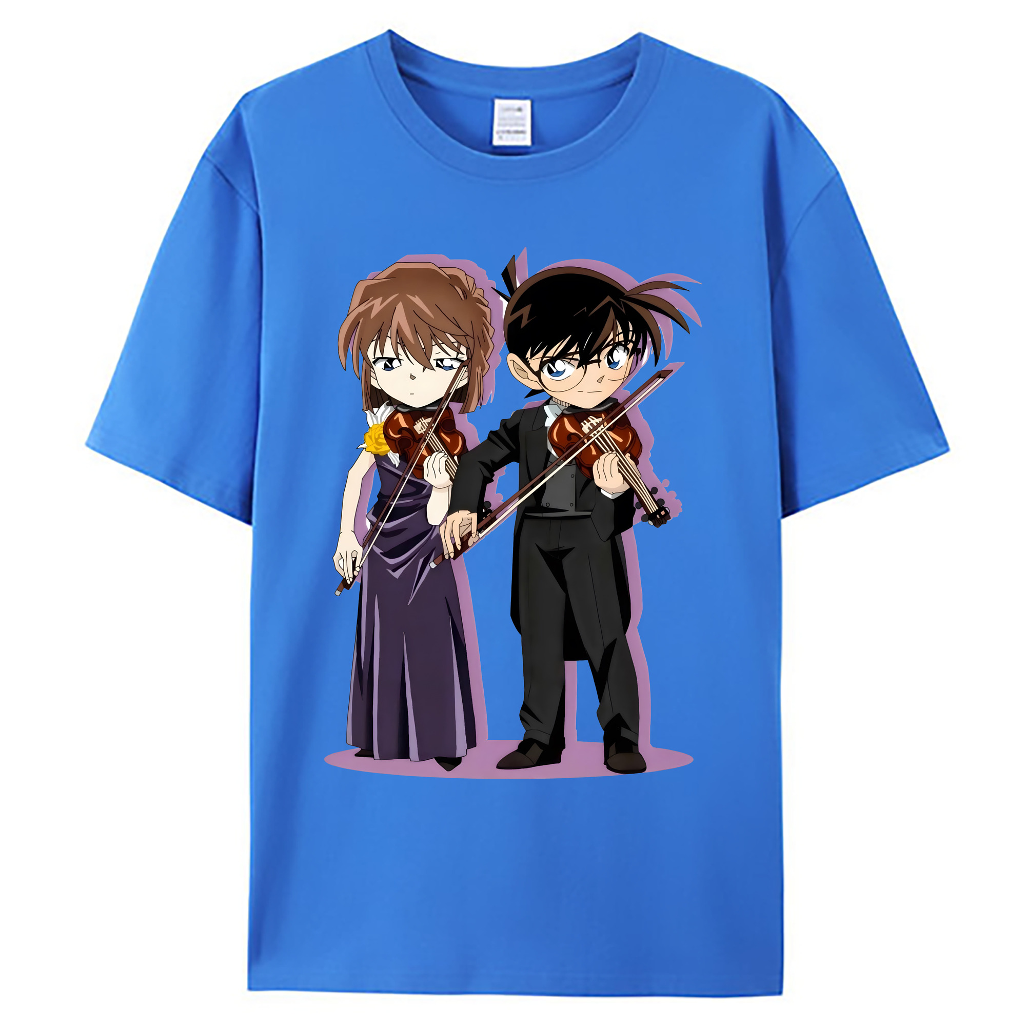 （画像用） 名探偵コナン 灰原 哀 はいばら あい Detective Conan Anita Hailey、Vi Graythorn Haibara Ai 綿100％ メンズ半袖Tシャツ｜肌触りやわらか＆通気性