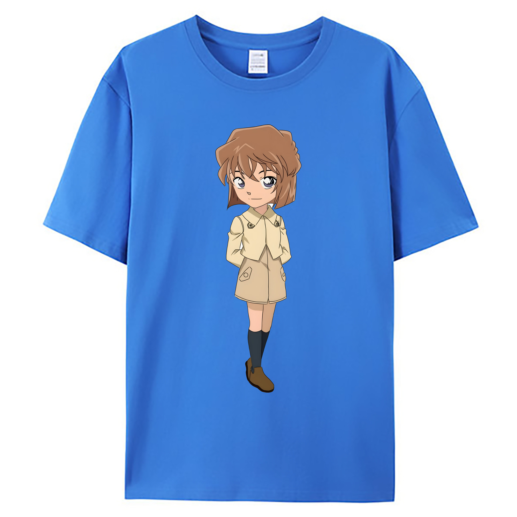 （画像用） 名探偵コナン 灰原 哀 はいばら あい Detective Conan Anita Hailey、Vi Graythorn Haibara Ai 綿100％ メンズ半袖Tシャツ｜肌触りやわらか＆通気性
