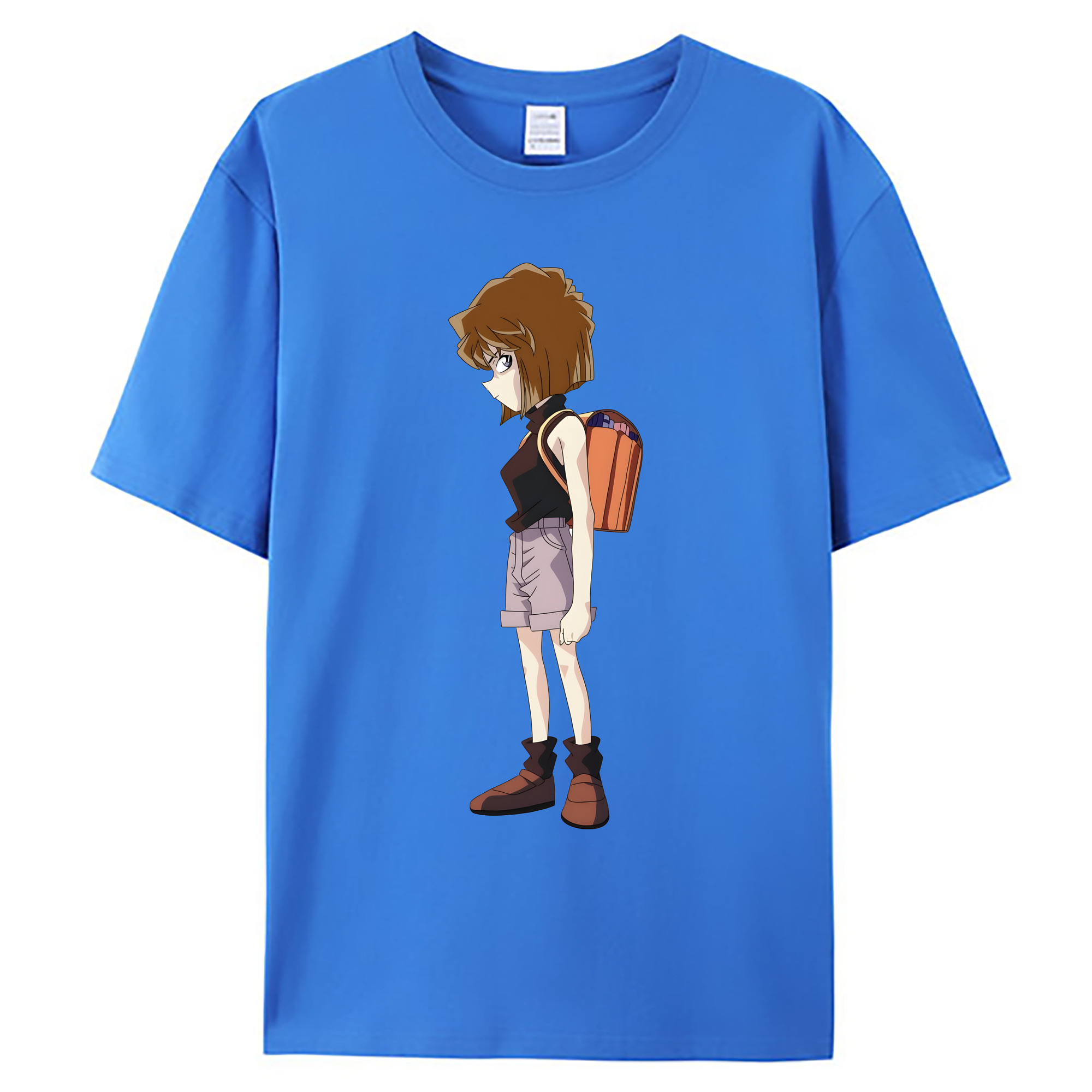 （画像用） 名探偵コナン 灰原 哀 はいばら あい Detective Conan Anita Hailey、Vi Graythorn Haibara Ai 綿100％ メンズ半袖Tシャツ｜肌触りやわらか＆通気性