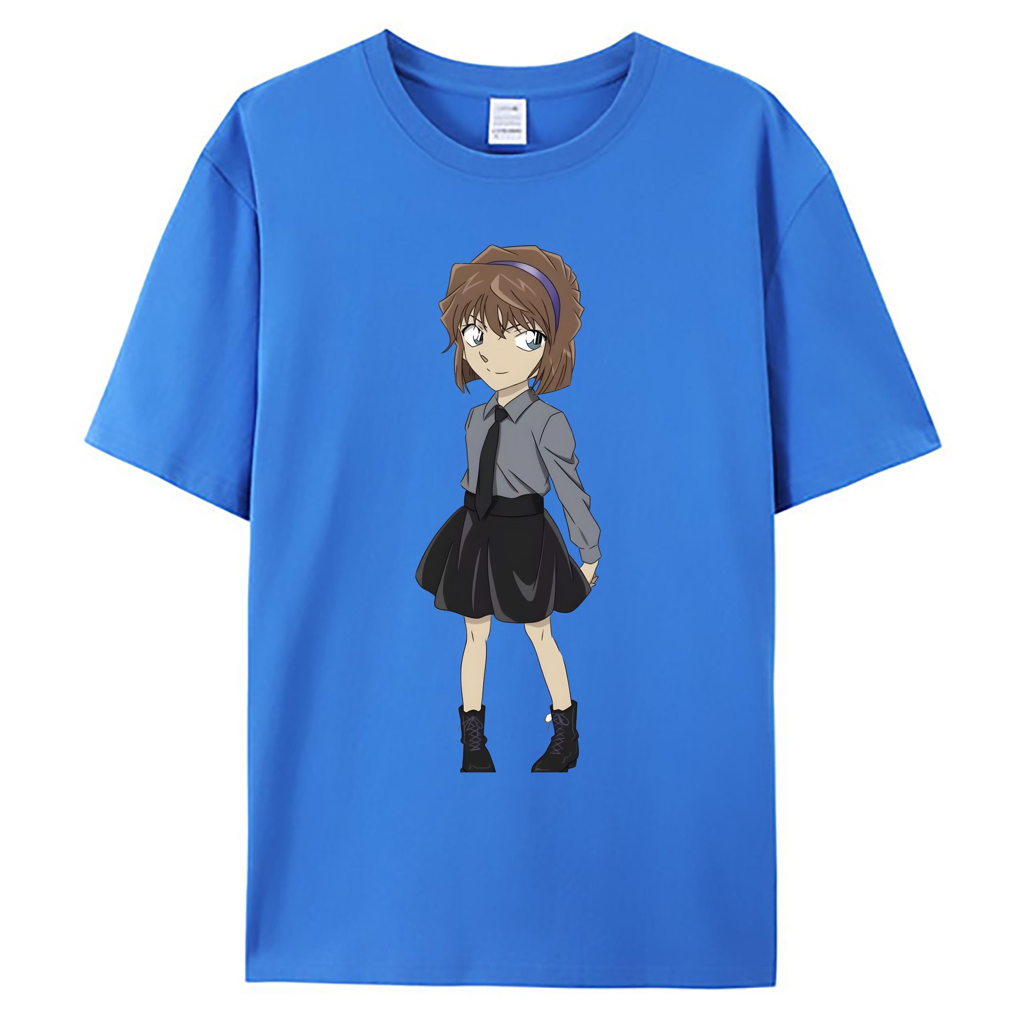 （画像用） 名探偵コナン 灰原 哀 はいばら あい Detective Conan Anita Hailey、Vi Graythorn Haibara Ai 綿100％ メンズ半袖Tシャツ｜肌触りやわらか＆通気性