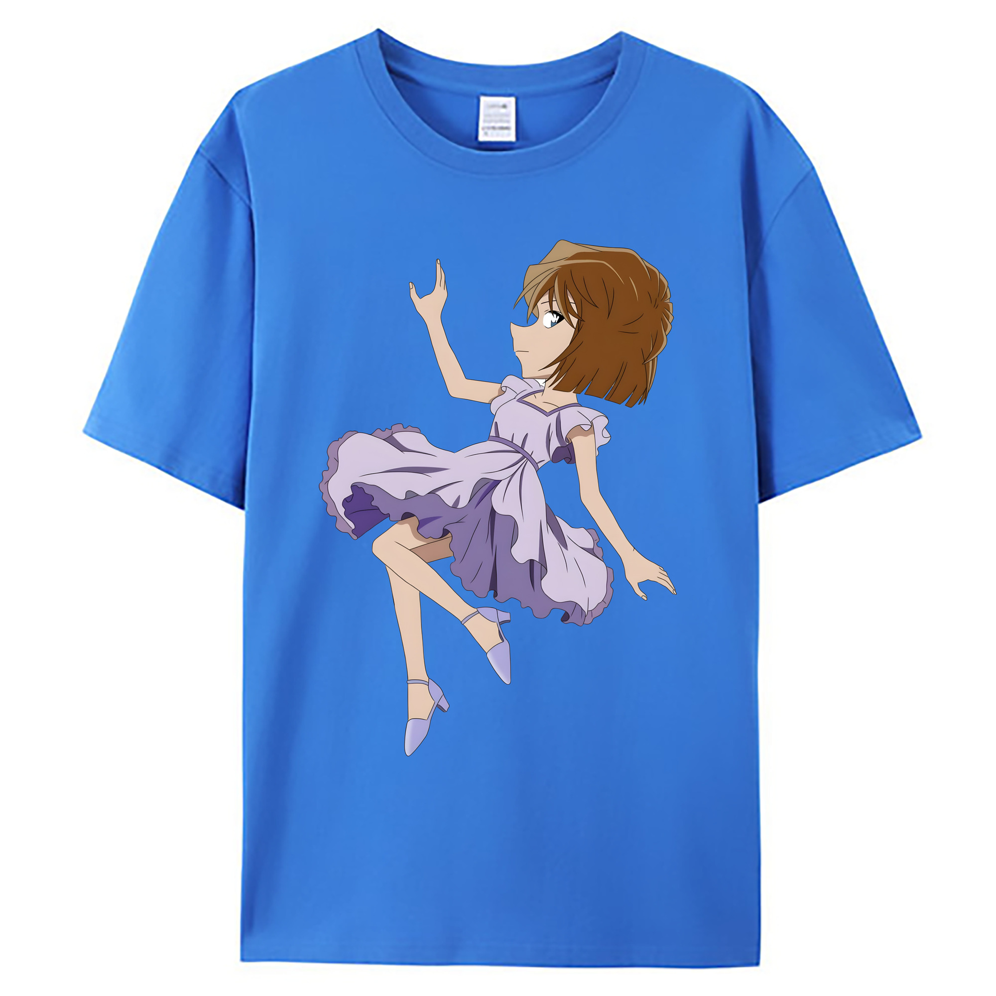（画像用） 名探偵コナン 灰原 哀 はいばら あい Detective Conan Anita Hailey、Vi Graythorn Haibara Ai 綿100％ メンズ半袖Tシャツ｜肌触りやわらか＆通気性