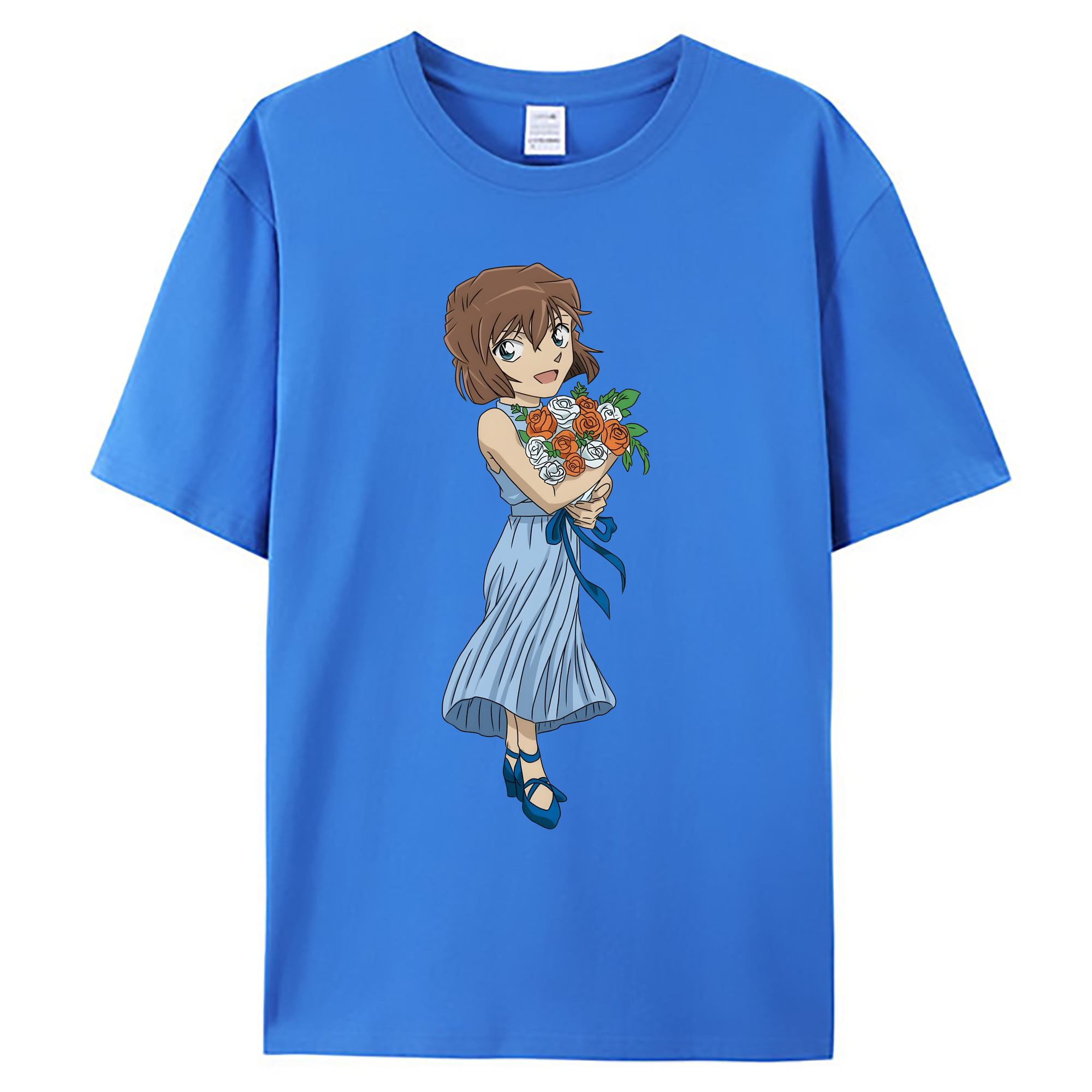 （画像用） 名探偵コナン 灰原 哀 はいばら あい Detective Conan Anita Hailey、Vi Graythorn Haibara Ai 綿100％ メンズ半袖Tシャツ｜肌触りやわらか＆通気性