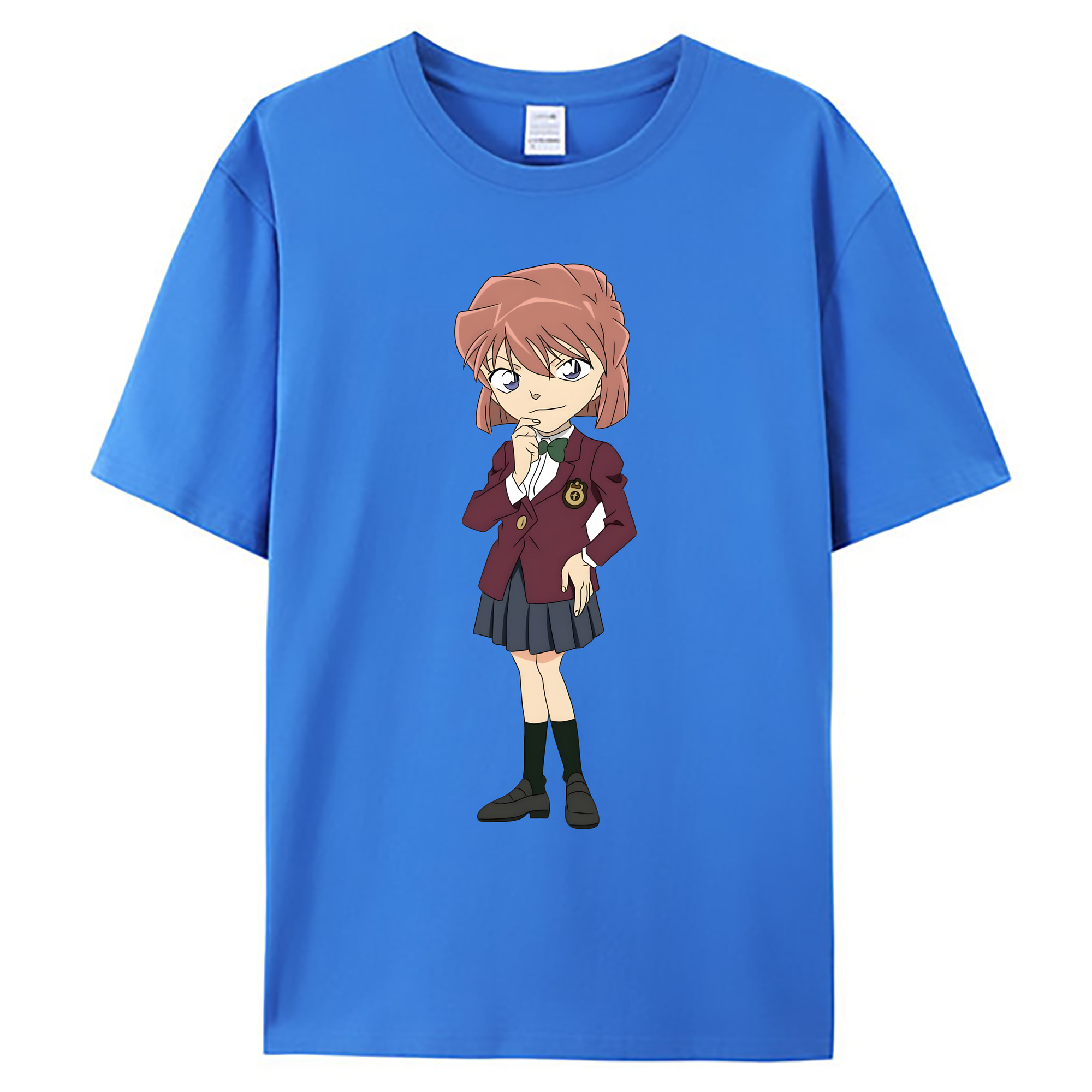 （画像用） 名探偵コナン 灰原 哀 はいばら あい Detective Conan Anita Hailey、Vi Graythorn Haibara Ai 綿100％ メンズ半袖Tシャツ｜肌触りやわらか＆通気性