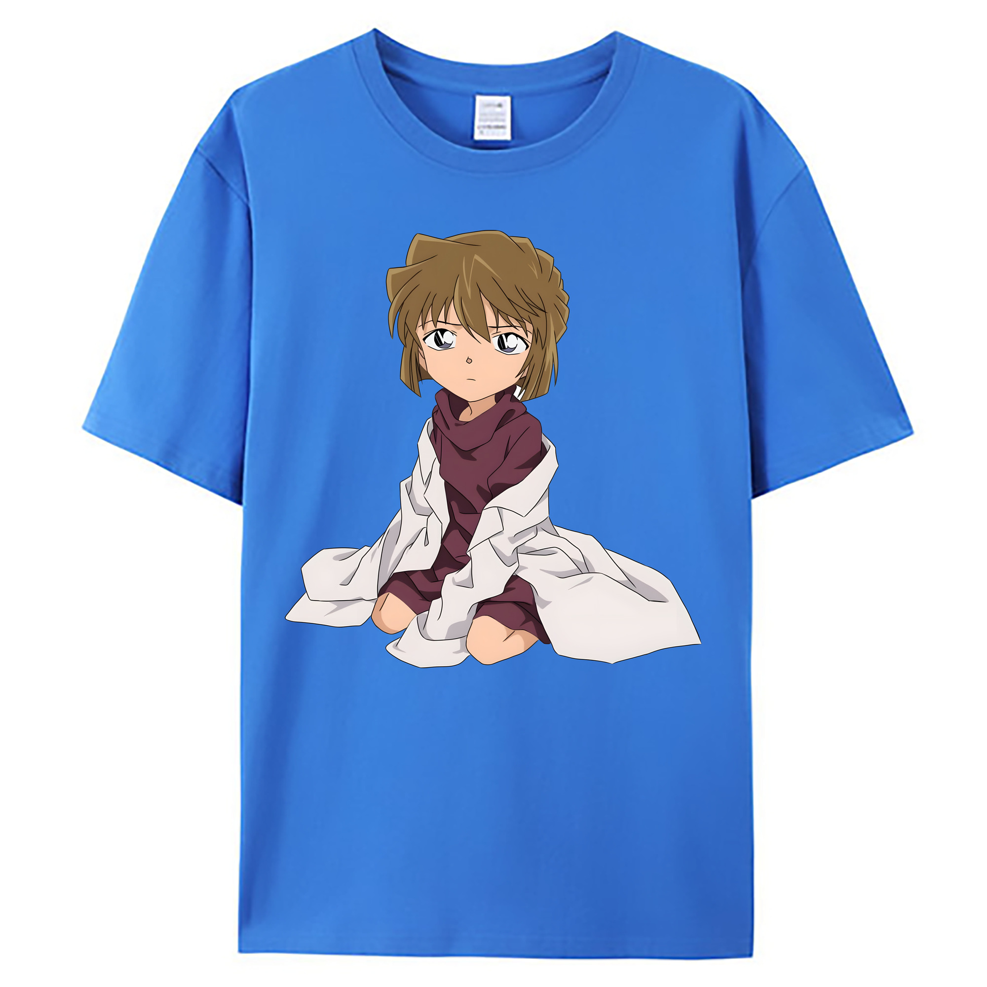 （画像用） 名探偵コナン 灰原 哀 はいばら あい Detective Conan Anita Hailey、Vi Graythorn Haibara Ai 綿100％ メンズ半袖Tシャツ｜肌触りやわらか＆通気性