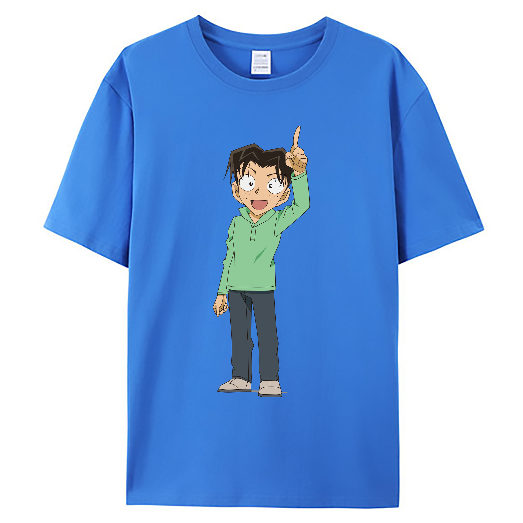 （画像用） 名探偵コナン 円谷 光彦 つぶらや みつひこ Detective Conan Mitch Tennyson 綿100％ メンズ半袖Tシャツ｜肌触りやわらか＆通気性