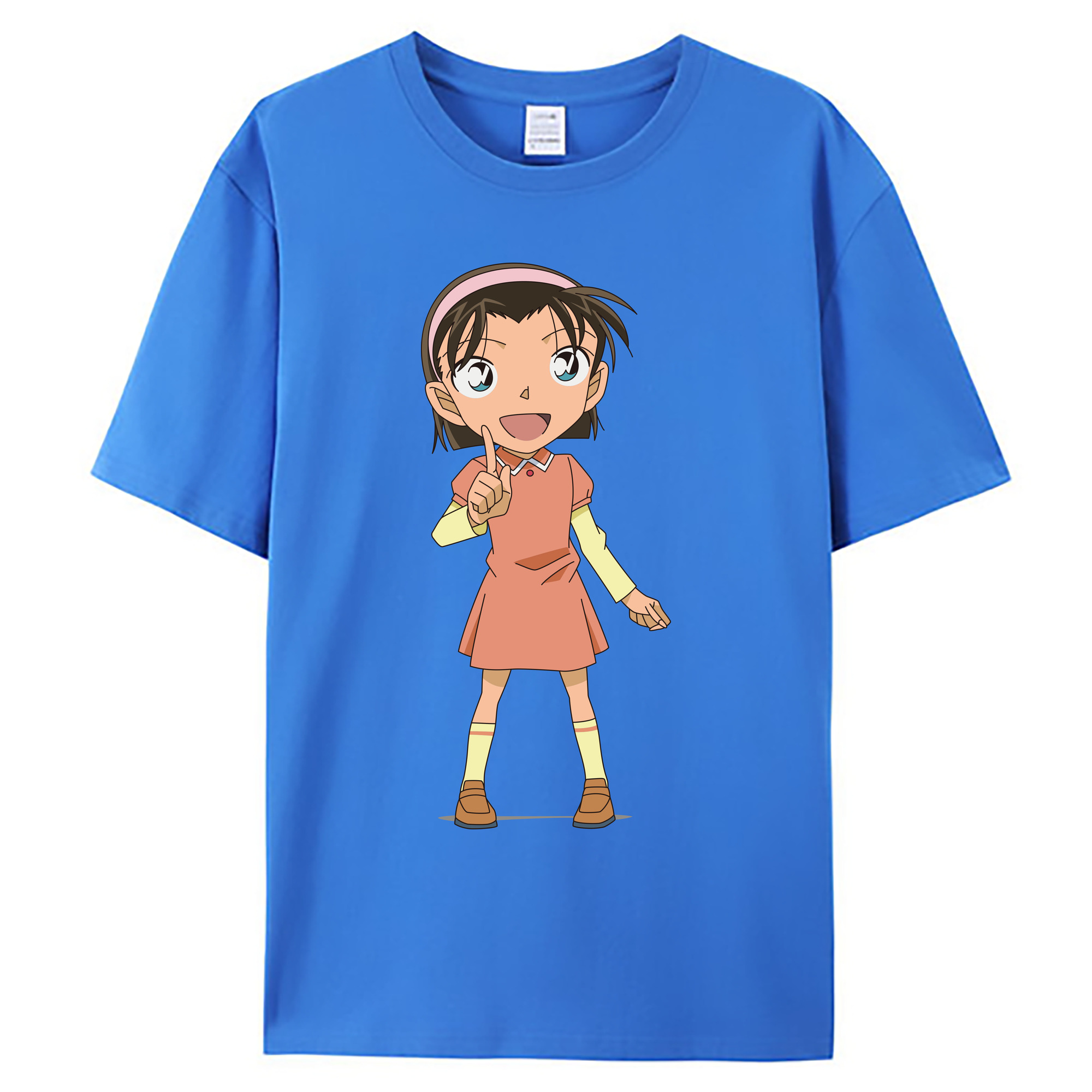 （画像用） 名探偵コナン 吉田 歩美 よしだ あゆみ Detective Conan my Yeager 綿100％ メンズ半袖Tシャツ｜肌触りやわらか＆通気性