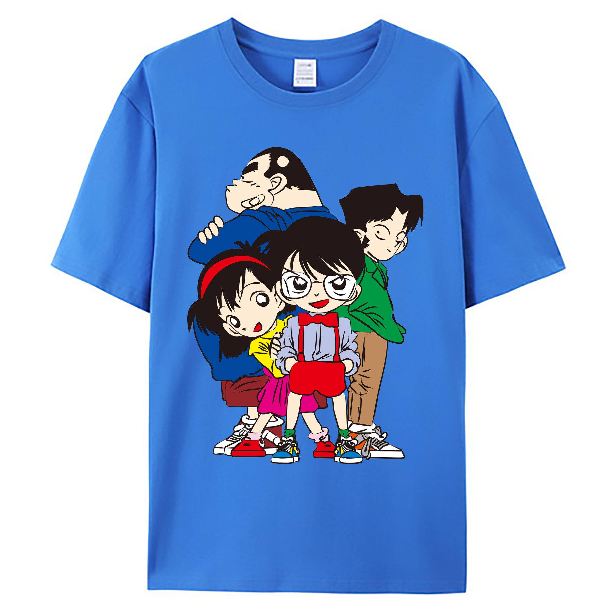 （画像用） 名探偵コナン Detective Conan 綿100％ メンズ半袖Tシャツ｜肌触りやわらか＆通気性
