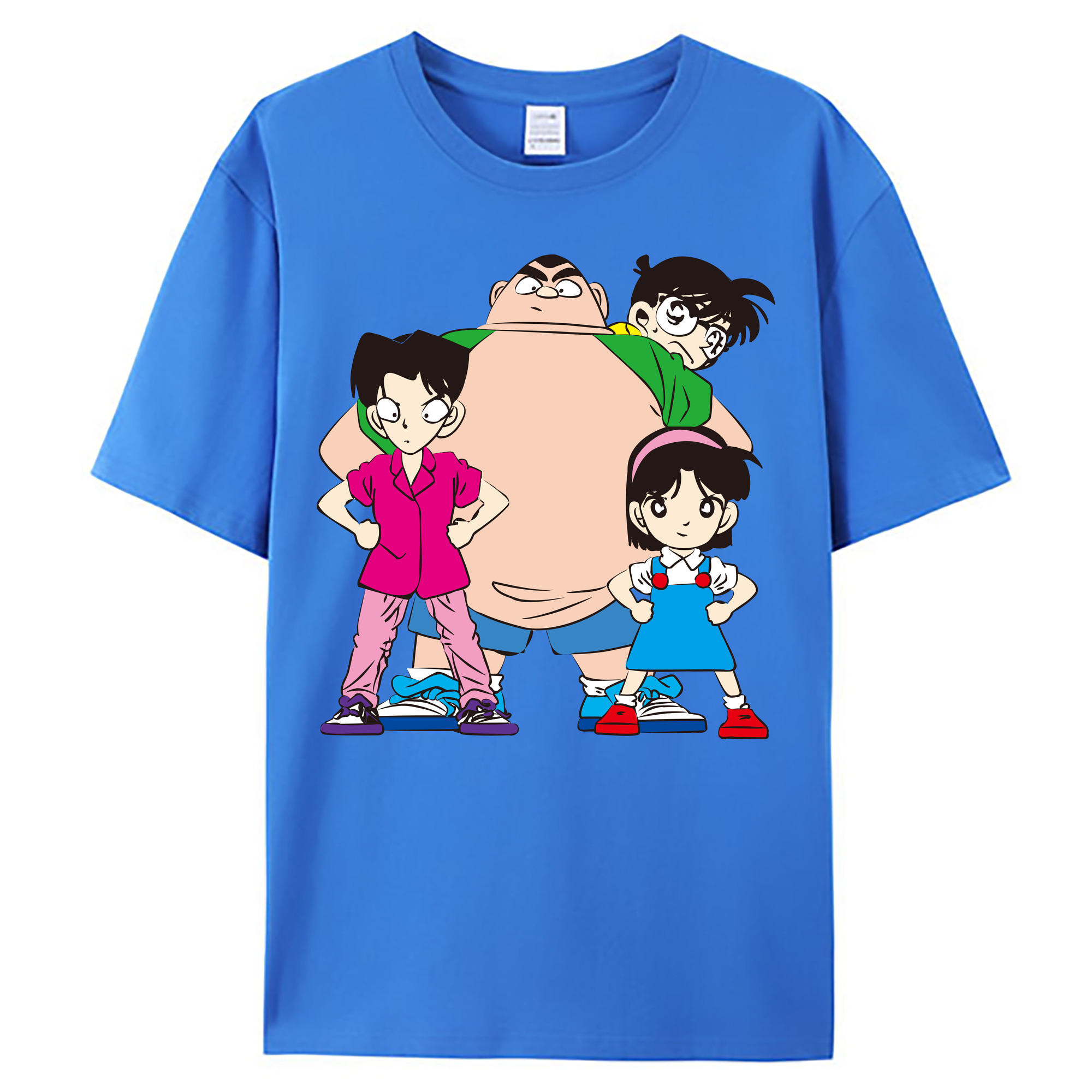 （画像用） 名探偵コナン Detective Conan 綿100％ メンズ半袖Tシャツ｜肌触りやわらか＆通気性