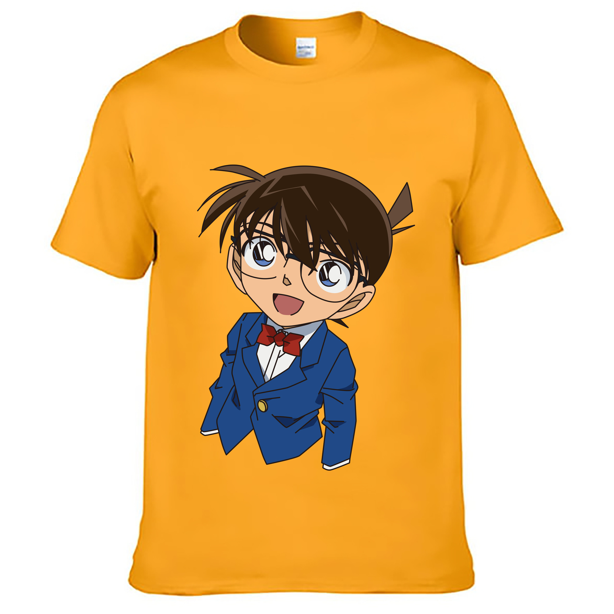 （画像用） 名探偵コナン 江戸川 コナン Detective Conan Conan Edogawa 綿100％ メンズ半袖Tシャツ｜肌触りやわらか＆通気性