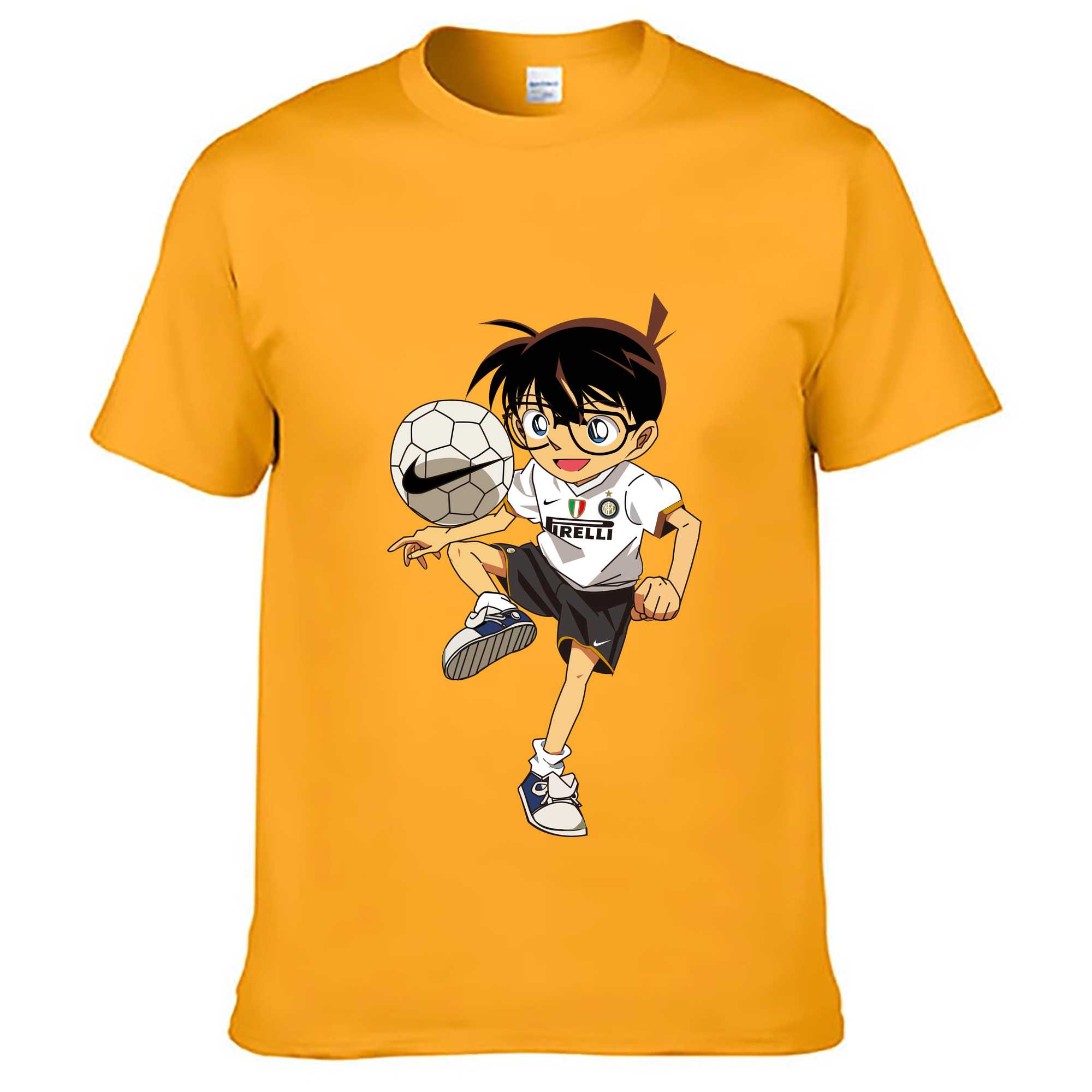 （画像用） 名探偵コナン 江戸川 コナン Detective Conan Conan Edogawa 綿100％ メンズ半袖Tシャツ｜肌触りやわらか＆通気性