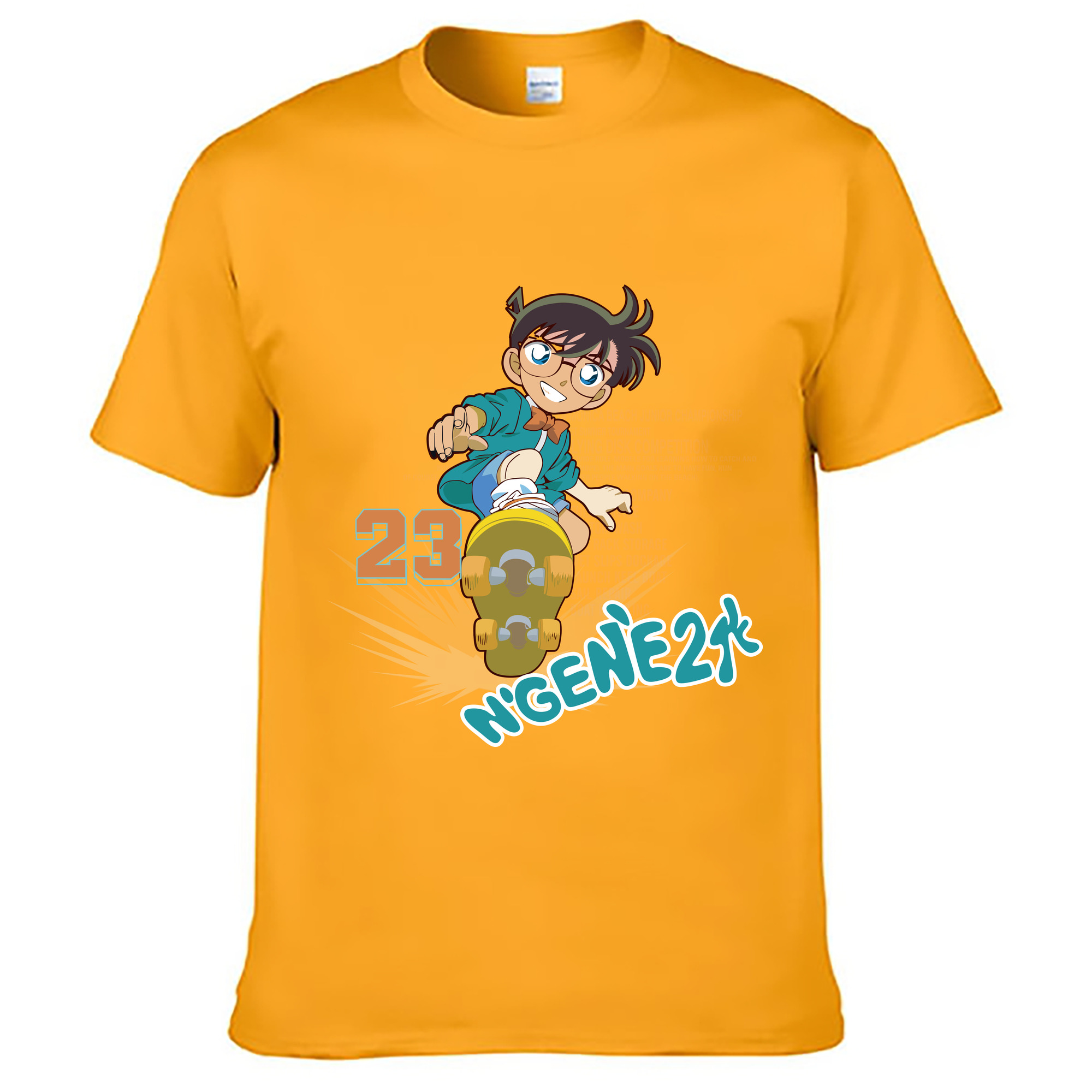 （画像用） 名探偵コナン 江戸川 コナン Detective Conan Conan Edogawa 綿100％ メンズ半袖Tシャツ｜肌触りやわらか＆通気性