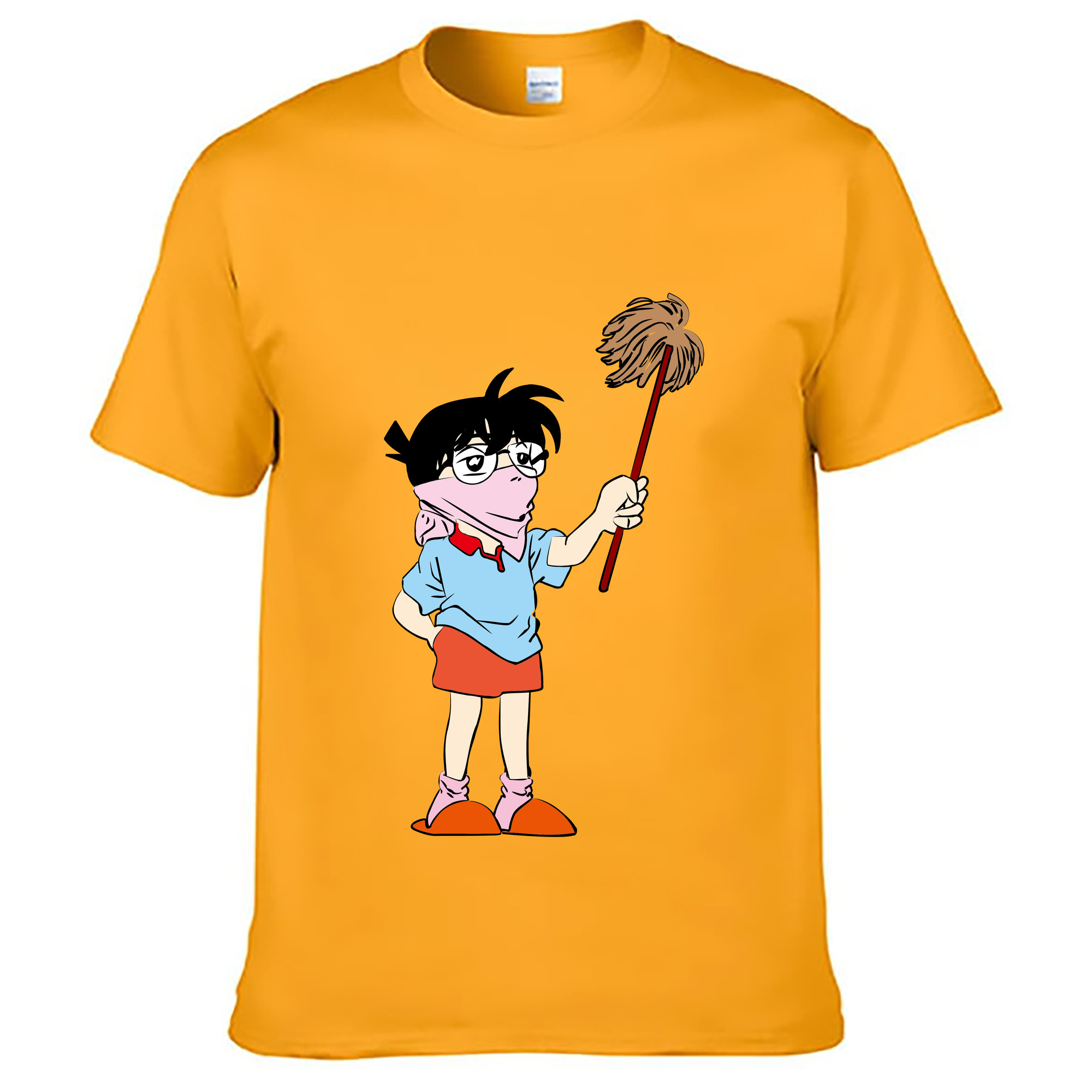 （画像用） 名探偵コナン 江戸川 コナン Detective Conan Conan Edogawa 綿100％ メンズ半袖Tシャツ｜肌触りやわらか＆通気性