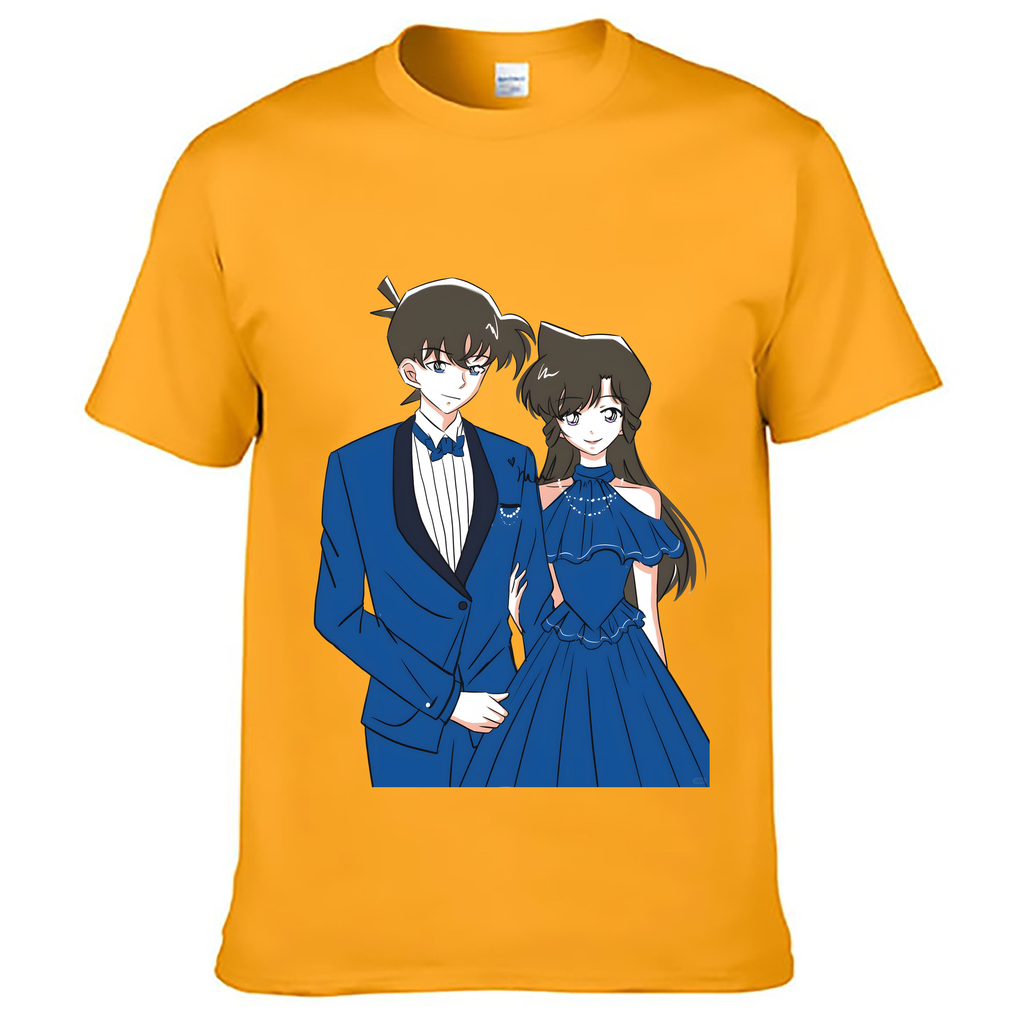 （画像用） 名探偵コナン 江戸川 コナン Detective Conan Conan Edogawa 綿100％ メンズ半袖Tシャツ｜肌触りやわらか＆通気性