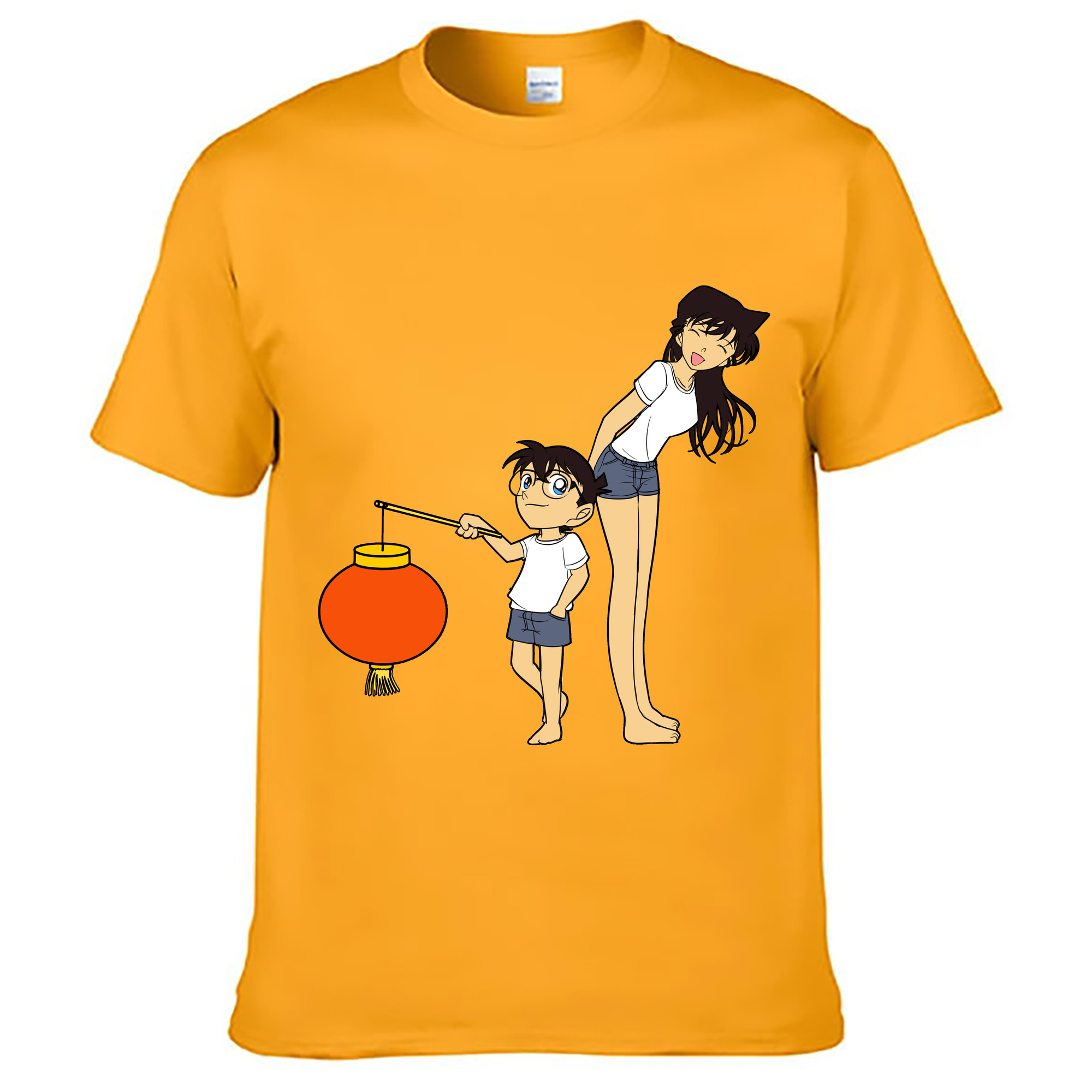 （画像用） 名探偵コナン 毛利 蘭 もうり らん、モーリ ラン Detective Conan Rachel Moore 綿100％ メンズ半袖Tシャツ｜肌触りやわらか＆通気性