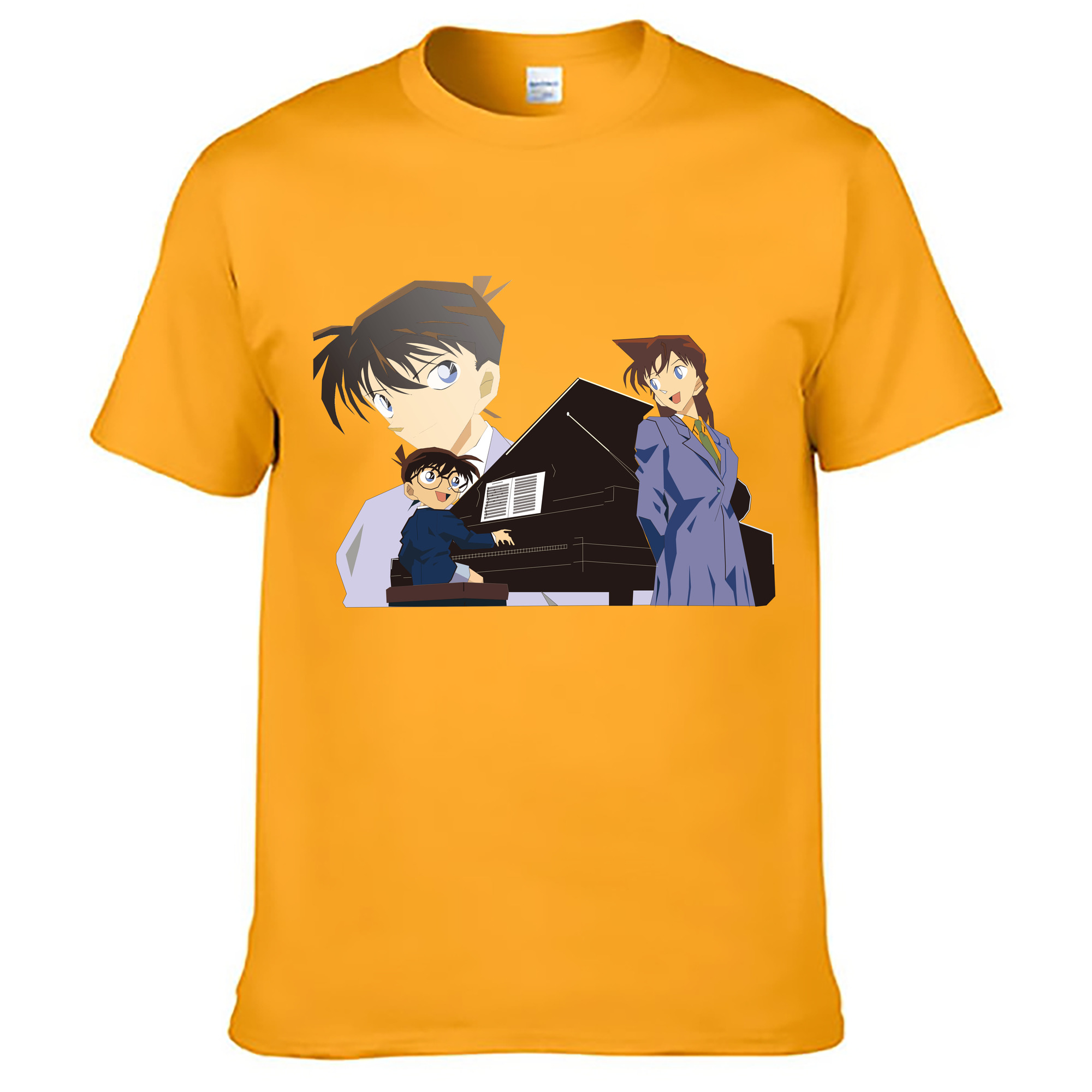 （画像用） 名探偵コナン 毛利 蘭 もうり らん、モーリ ラン Detective Conan Rachel Moore 綿100％ メンズ半袖Tシャツ｜肌触りやわらか＆通気性