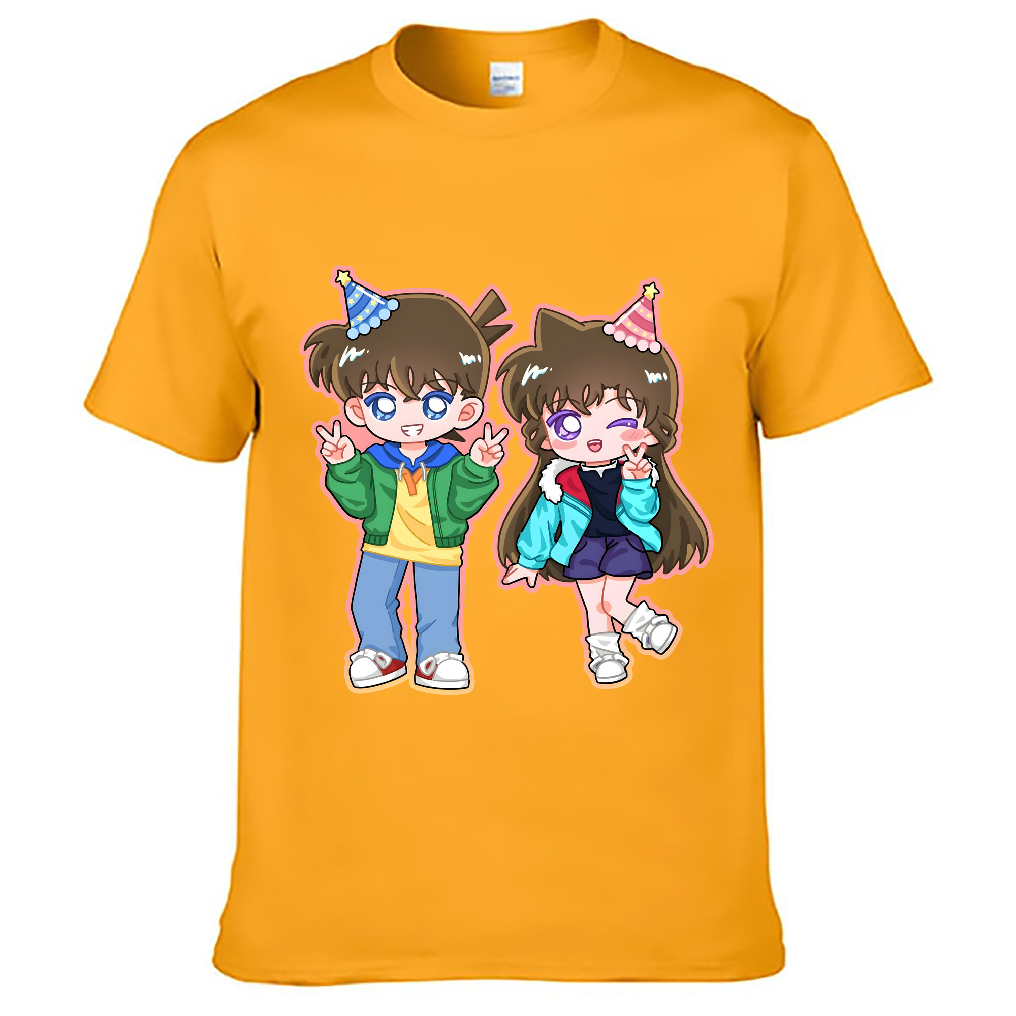 （画像用） 名探偵コナン 毛利 蘭 もうり らん、モーリ ラン Detective Conan Rachel Moore 綿100％ メンズ半袖Tシャツ｜肌触りやわらか＆通気性
