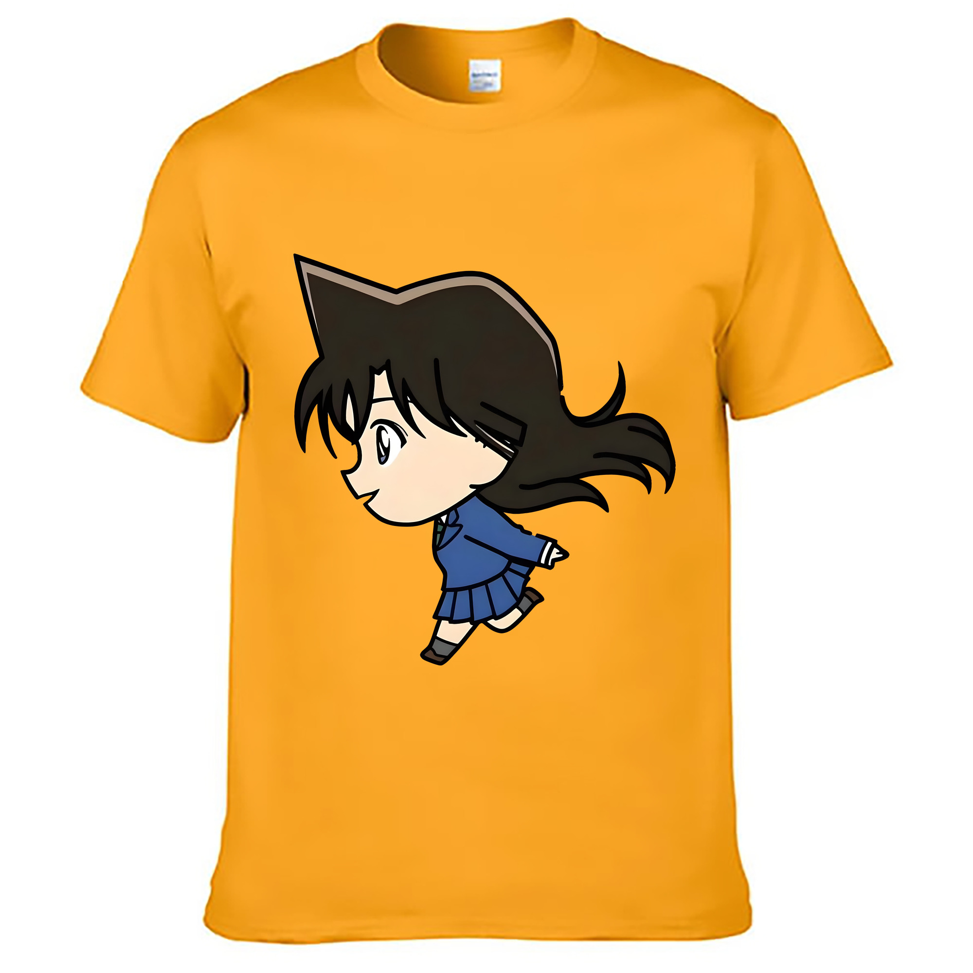 （画像用） 名探偵コナン 毛利 蘭 もうり らん、モーリ ラン Detective Conan Rachel Moore 綿100％ メンズ半袖Tシャツ｜肌触りやわらか＆通気性