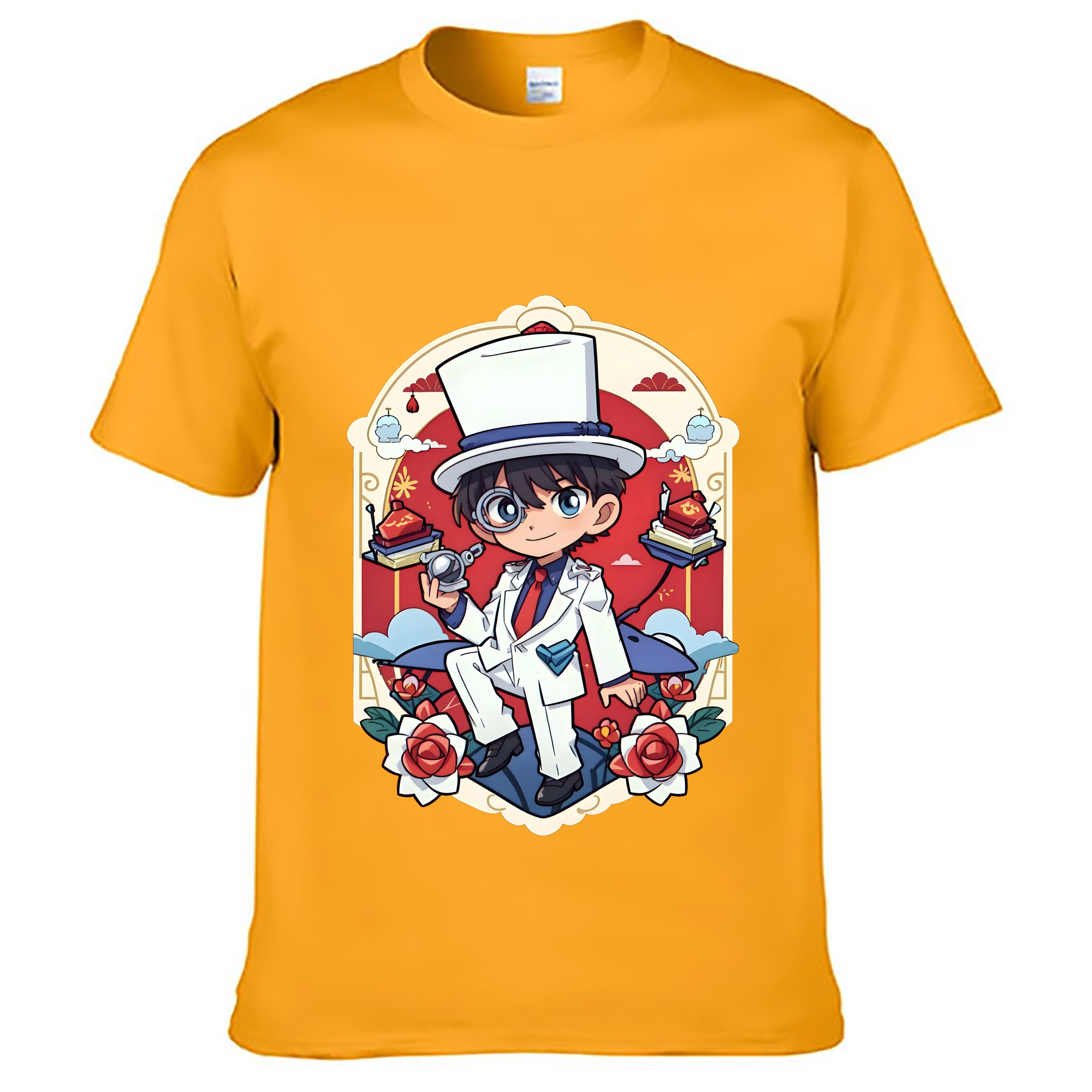 （画像用） 名探偵コナン くろば かいと Detective Conan Kuroba Kaito 綿100％ メンズ半袖Tシャツ｜肌触りやわらか＆通気性