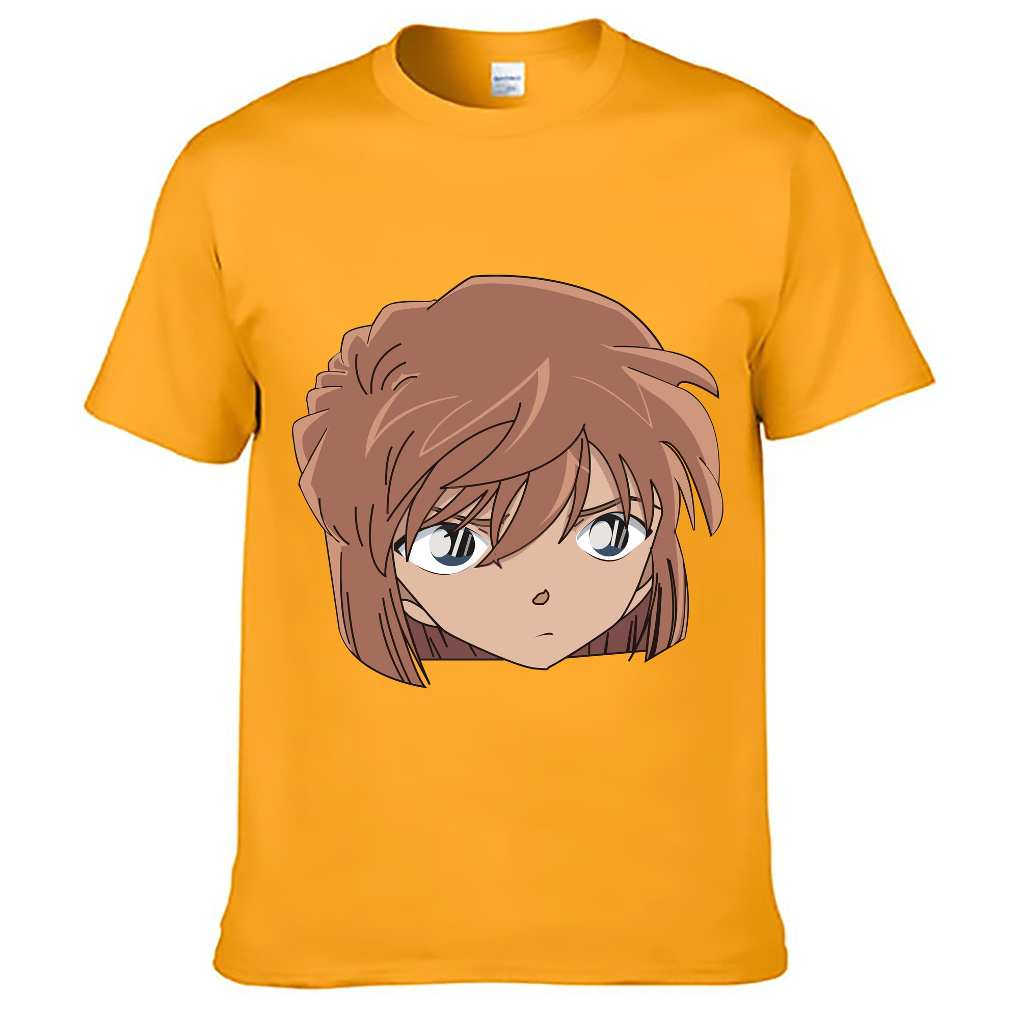 （画像用） 名探偵コナン 灰原 哀 はいばら あい Detective Conan Anita Hailey、Vi Graythorn Haibara Ai 綿100％ メンズ半袖Tシャツ｜肌触りやわらか＆通気性