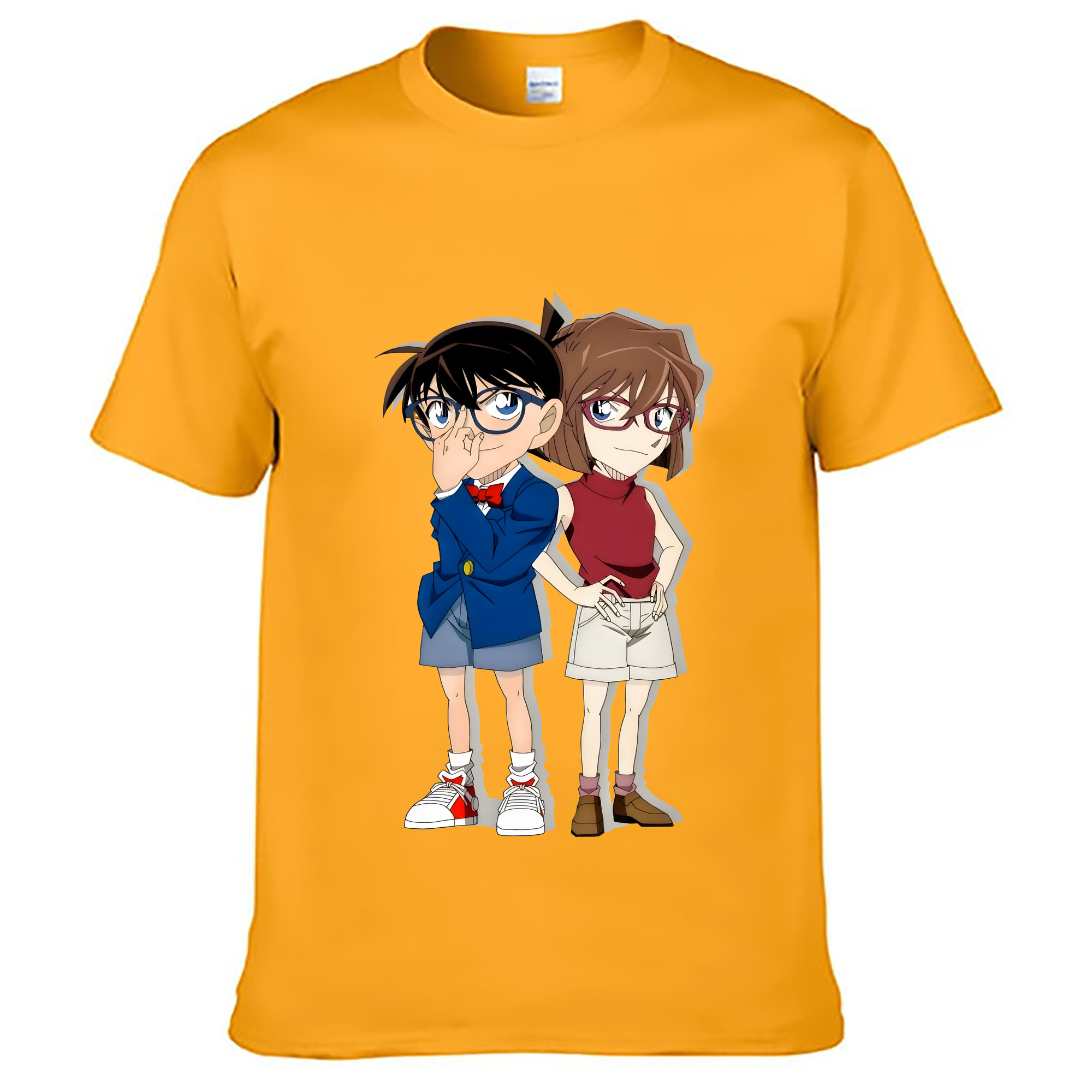 （画像用） 名探偵コナン 灰原 哀 はいばら あい Detective Conan Anita Hailey、Vi Graythorn Haibara Ai 綿100％ メンズ半袖Tシャツ｜肌触りやわらか＆通気性