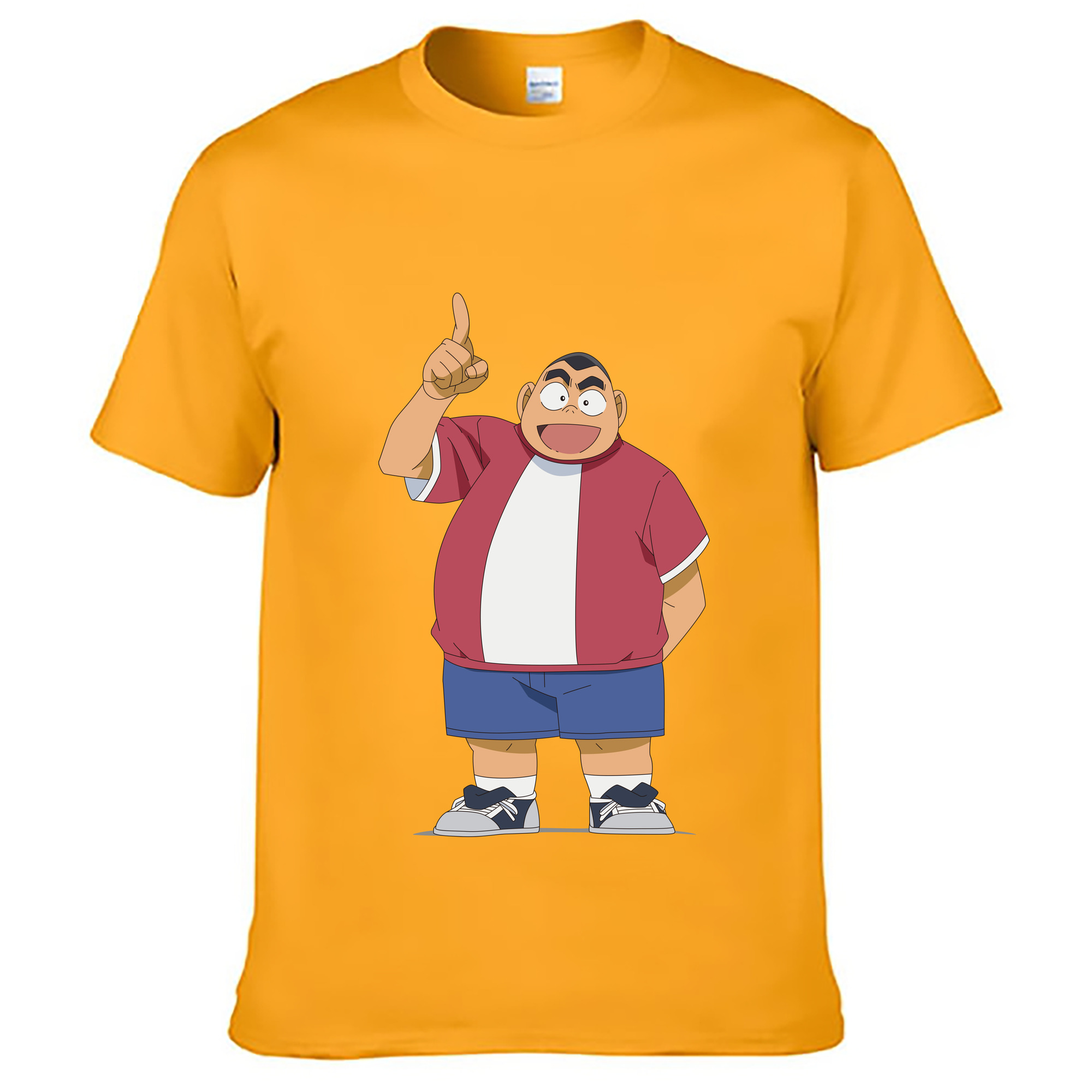 （画像用） 名探偵コナン 小嶋 元太 こじま げんた Detective Conan Kojima Genta 綿100％ メンズ半袖Tシャツ｜肌触りやわらか＆通気性
