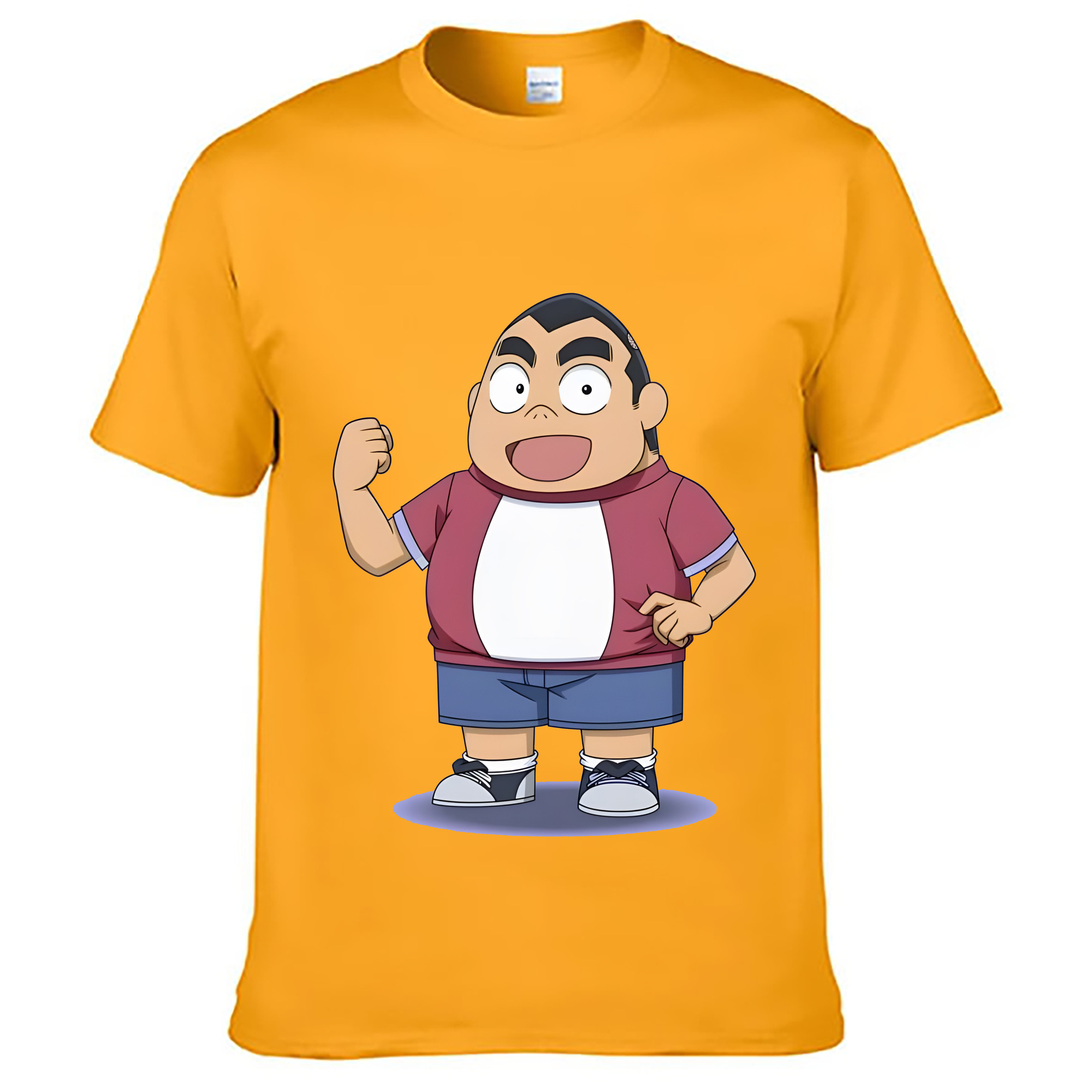（画像用） 名探偵コナン 小嶋 元太 こじま げんた Detective Conan Kojima Genta 綿100％ メンズ半袖Tシャツ｜肌触りやわらか＆通気性