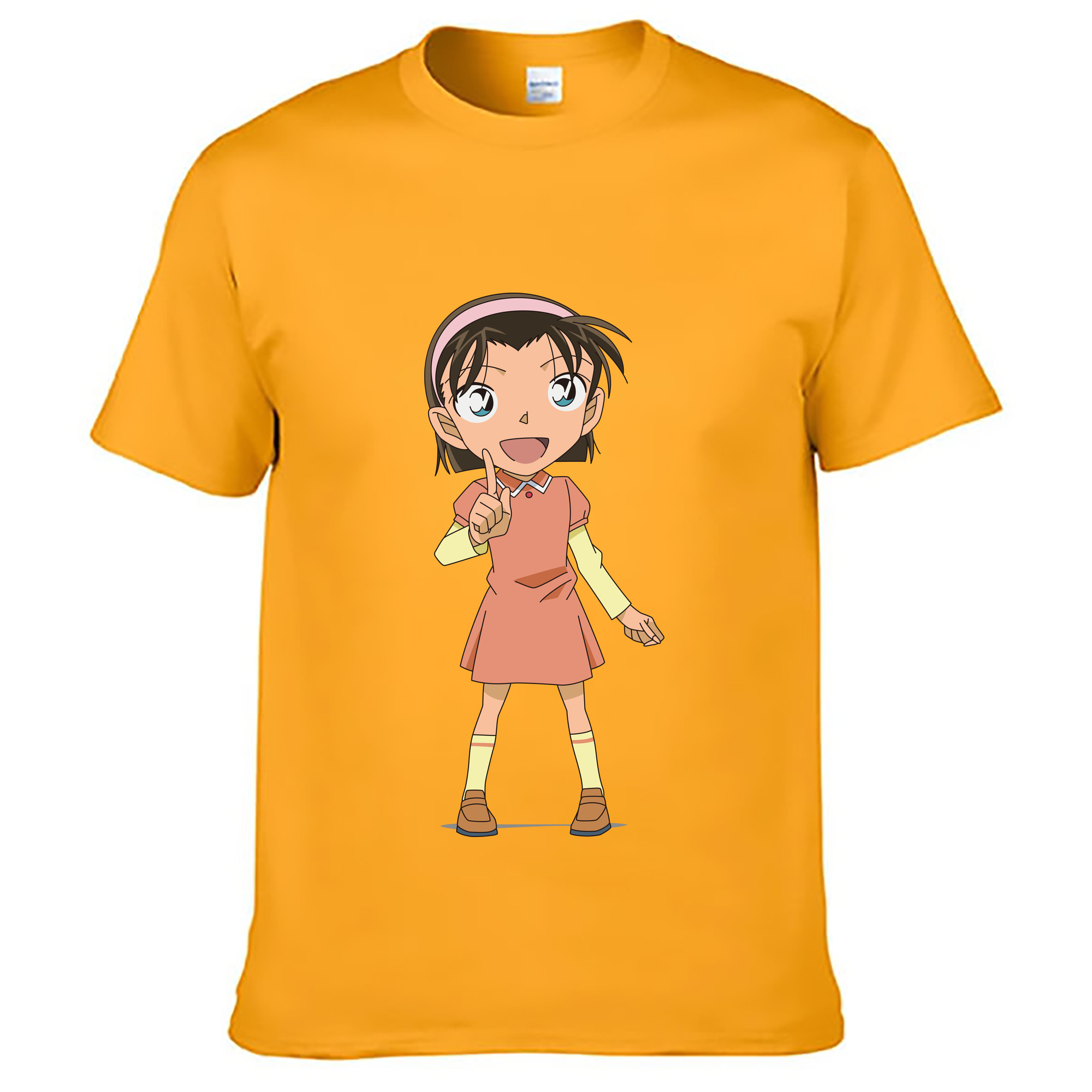 （画像用） 名探偵コナン 吉田 歩美 よしだ あゆみ Detective Conan my Yeager 綿100％ メンズ半袖Tシャツ｜肌触りやわらか＆通気性