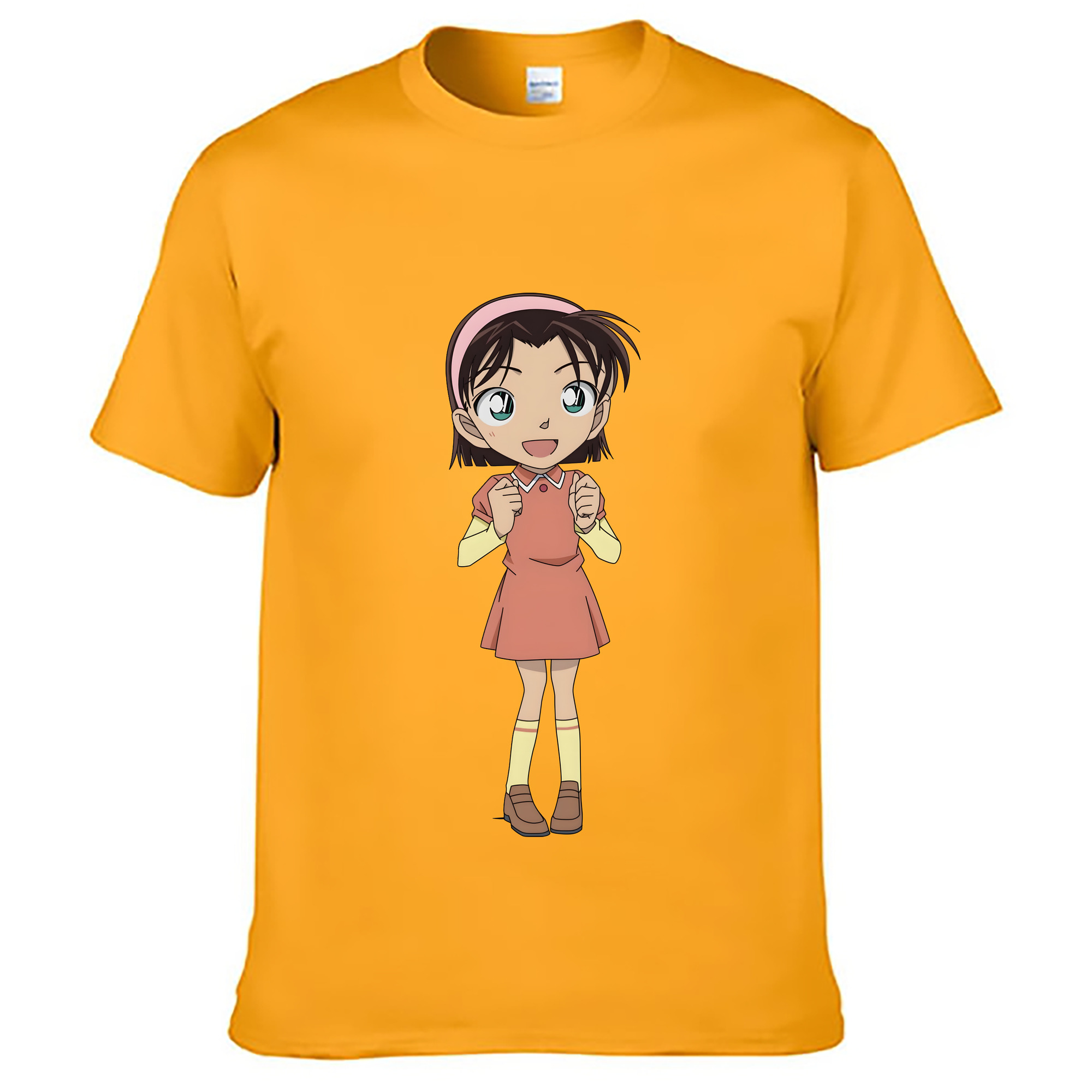（画像用） 名探偵コナン 吉田 歩美 よしだ あゆみ Detective Conan my Yeager 綿100％ メンズ半袖Tシャツ｜肌触りやわらか＆通気性