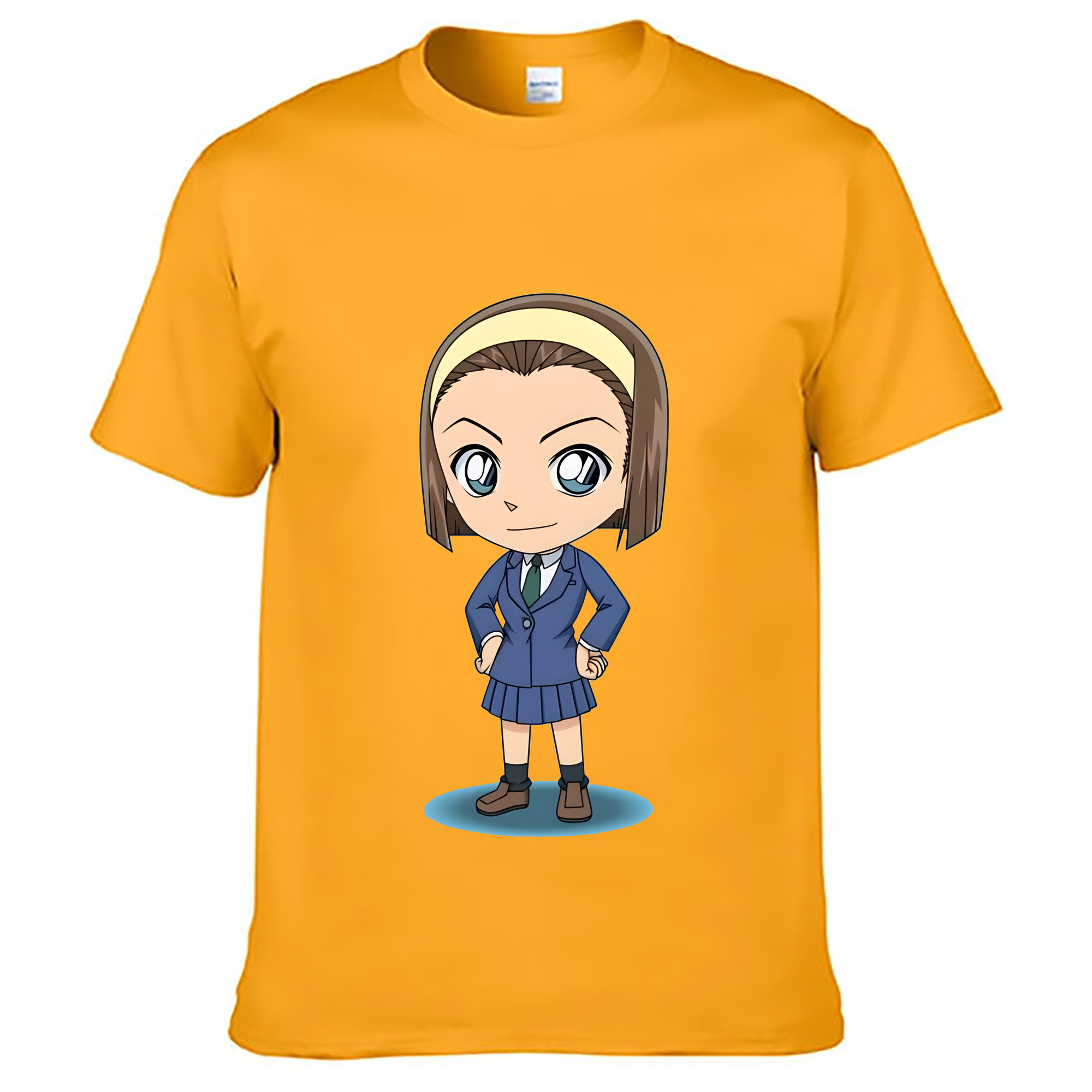 （画像用） 名探偵コナン 吉田 歩美 よしだ あゆみ Detective Conan my Yeager 綿100％ メンズ半袖Tシャツ｜肌触りやわらか＆通気性