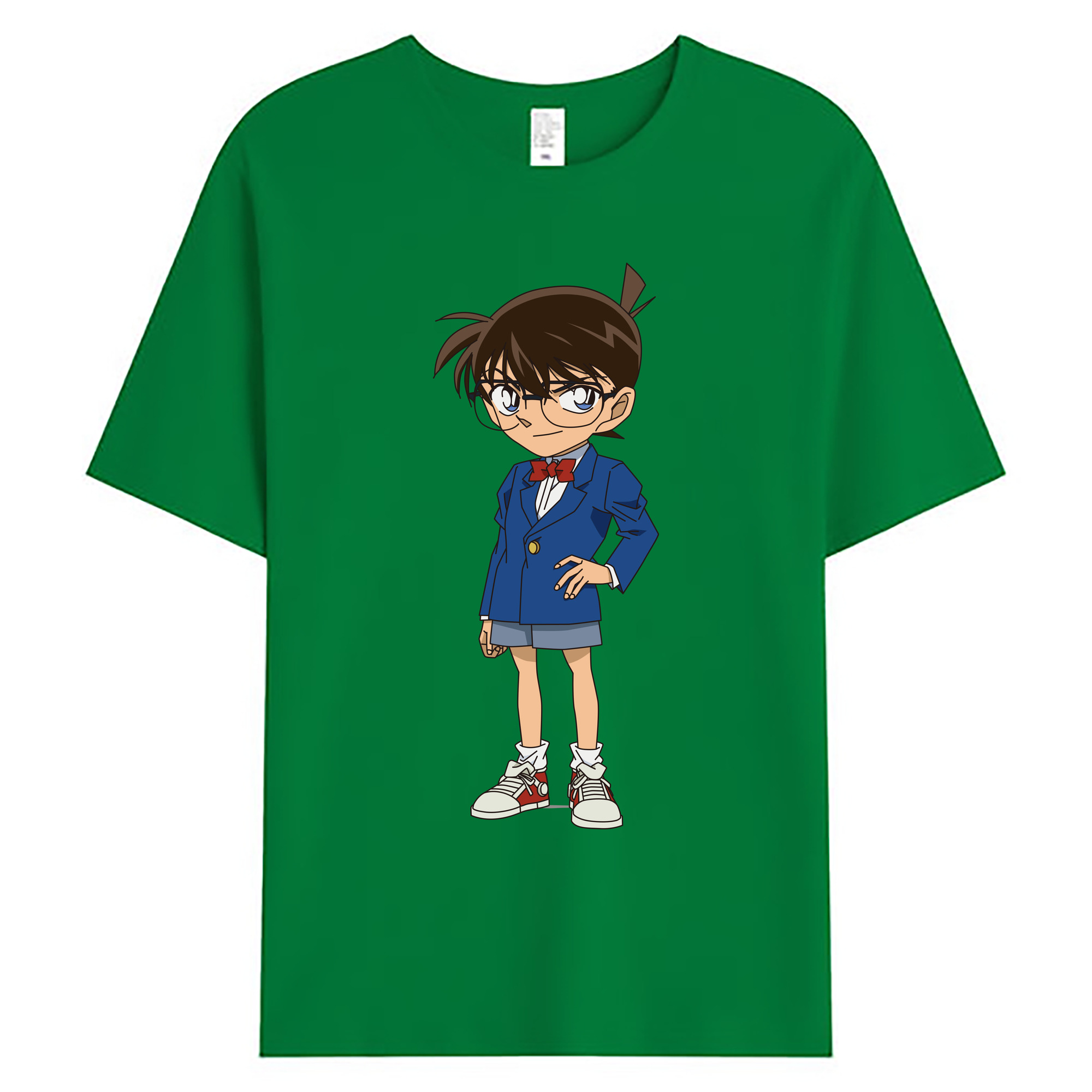 （画像用） 名探偵コナン 江戸川 コナン Detective Conan Conan Edogawa 綿100％ メンズ半袖Tシャツ｜肌触りやわらか＆通気性