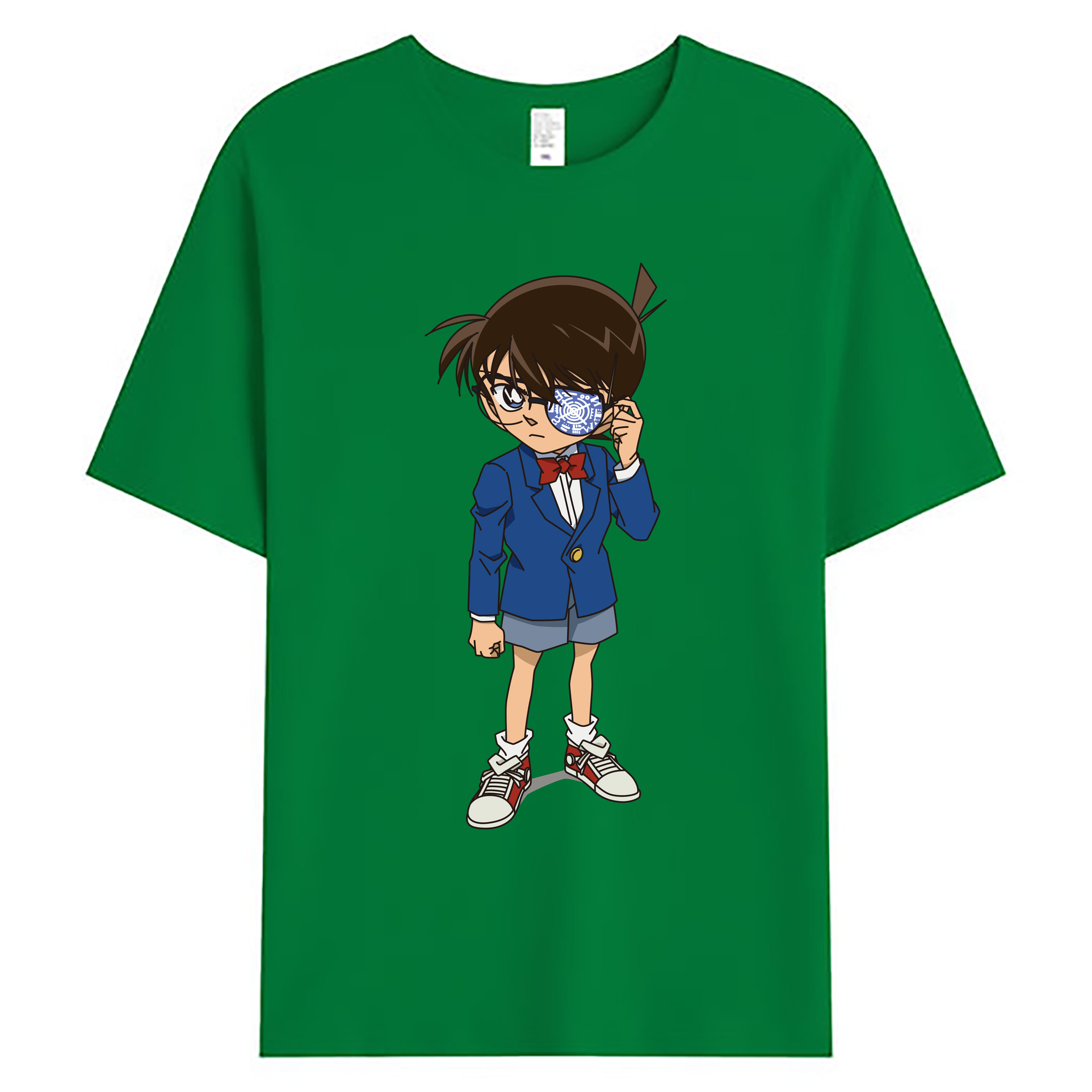 （画像用） 名探偵コナン 江戸川 コナン Detective Conan Conan Edogawa 綿100％ メンズ半袖Tシャツ｜肌触りやわらか＆通気性
