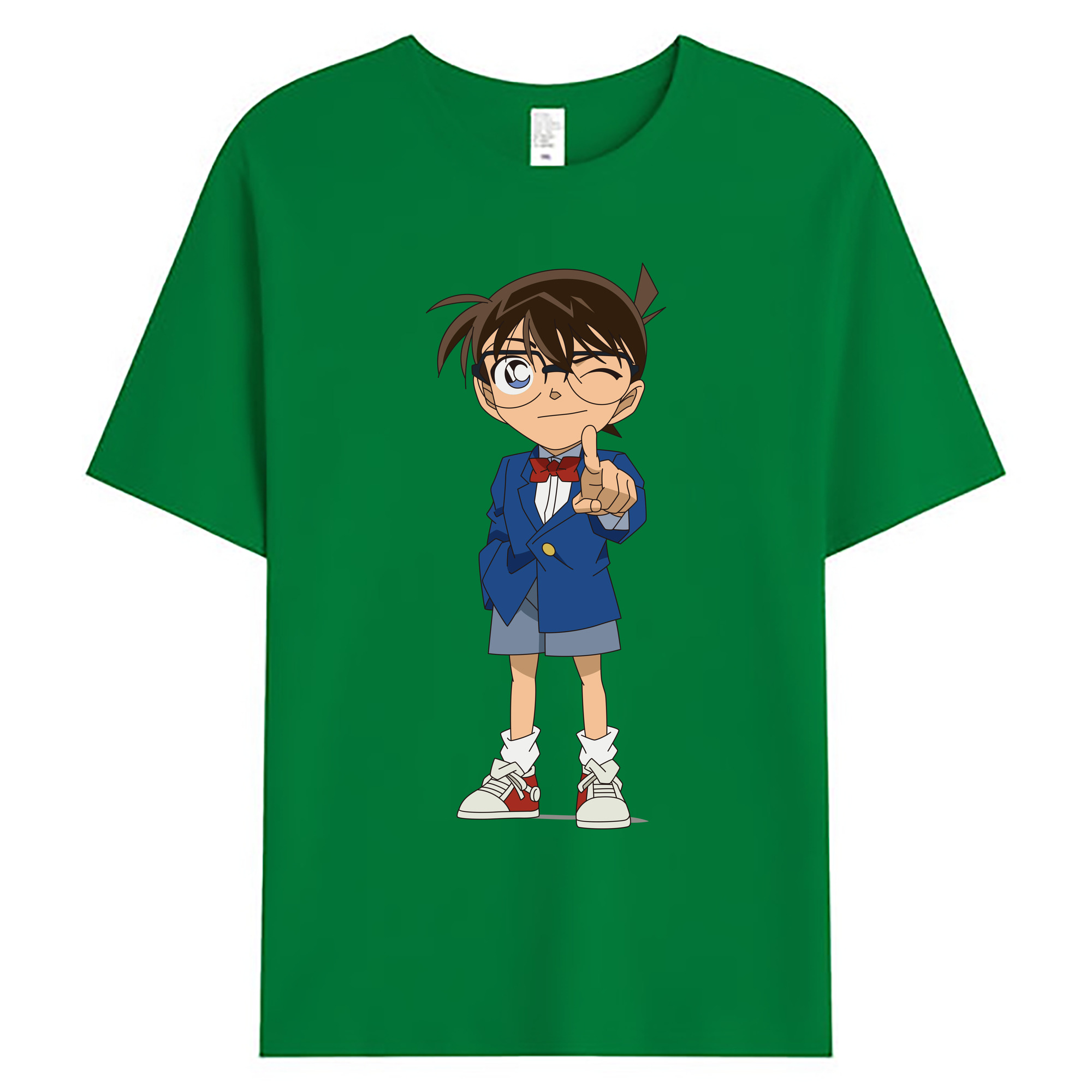 （画像用） 名探偵コナン 江戸川 コナン Detective Conan Conan Edogawa 綿100％ メンズ半袖Tシャツ｜肌触りやわらか＆通気性
