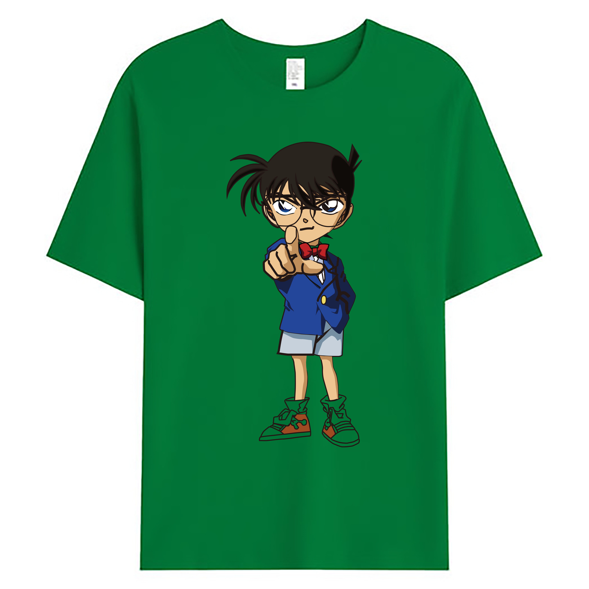 （画像用） 名探偵コナン 江戸川 コナン Detective Conan Conan Edogawa 綿100％ メンズ半袖Tシャツ｜肌触りやわらか＆通気性
