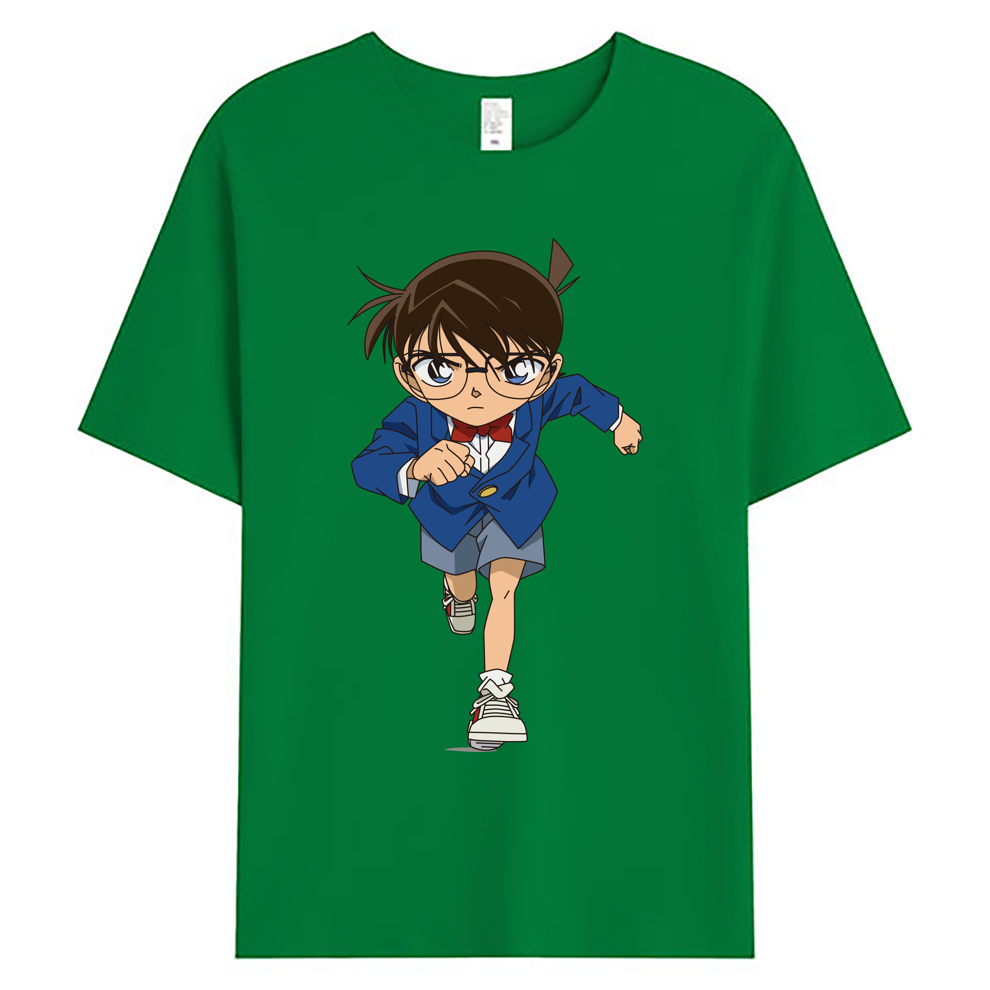 （画像用） 名探偵コナン 江戸川 コナン Detective Conan Conan Edogawa 綿100％ メンズ半袖Tシャツ｜肌触りやわらか＆通気性
