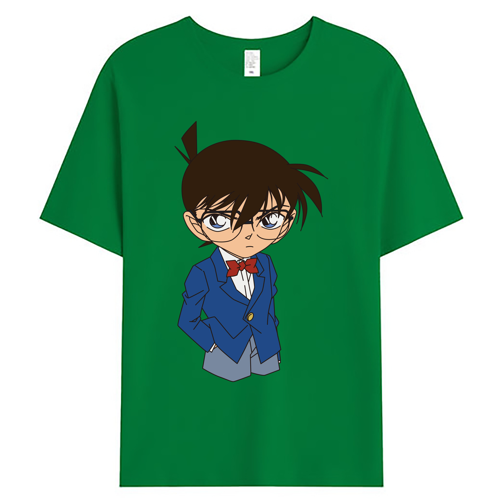 （画像用） 名探偵コナン 江戸川 コナン Detective Conan Conan Edogawa 綿100％ メンズ半袖Tシャツ｜肌触りやわらか＆通気性
