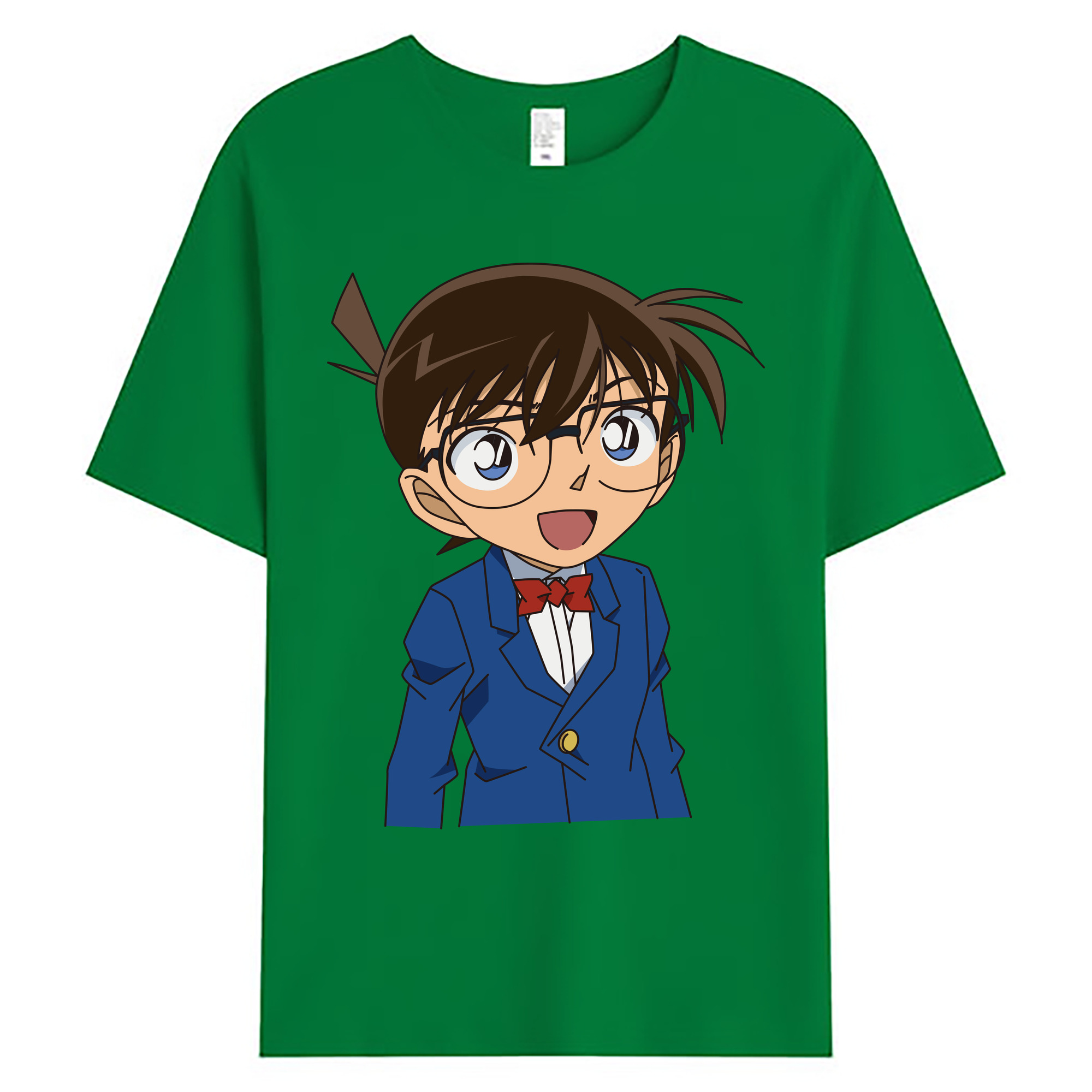 （画像用） 名探偵コナン 江戸川 コナン Detective Conan Conan Edogawa 綿100％ メンズ半袖Tシャツ｜肌触りやわらか＆通気性