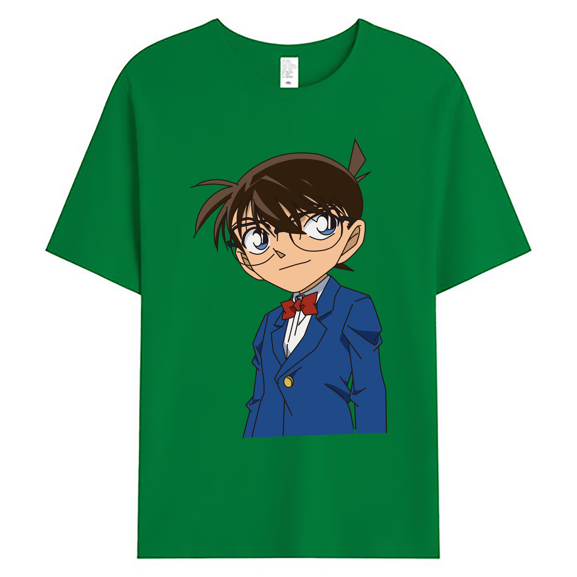 （画像用） 名探偵コナン 江戸川 コナン Detective Conan Conan Edogawa 綿100％ メンズ半袖Tシャツ｜肌触りやわらか＆通気性