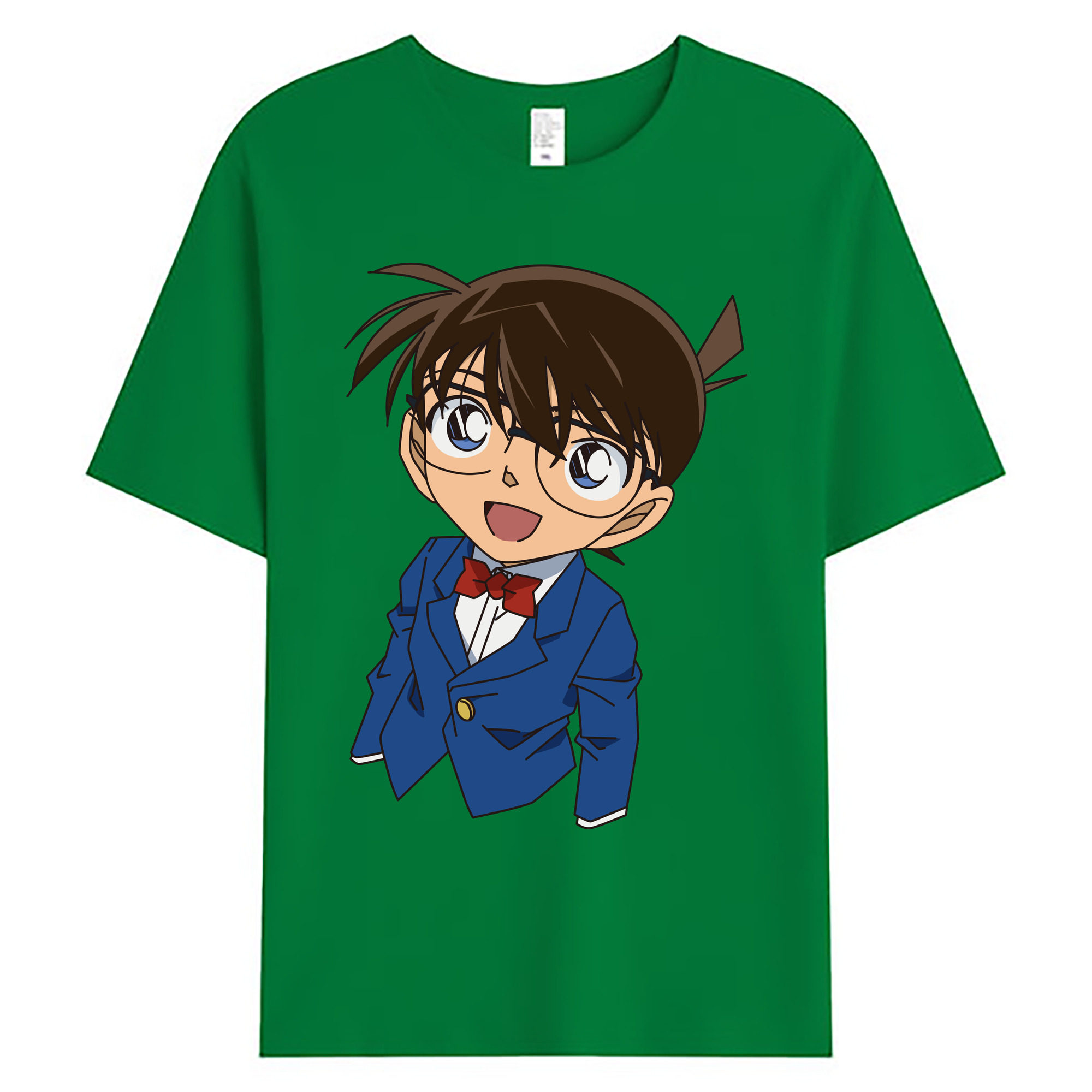 （画像用） 名探偵コナン 江戸川 コナン Detective Conan Conan Edogawa 綿100％ メンズ半袖Tシャツ｜肌触りやわらか＆通気性
