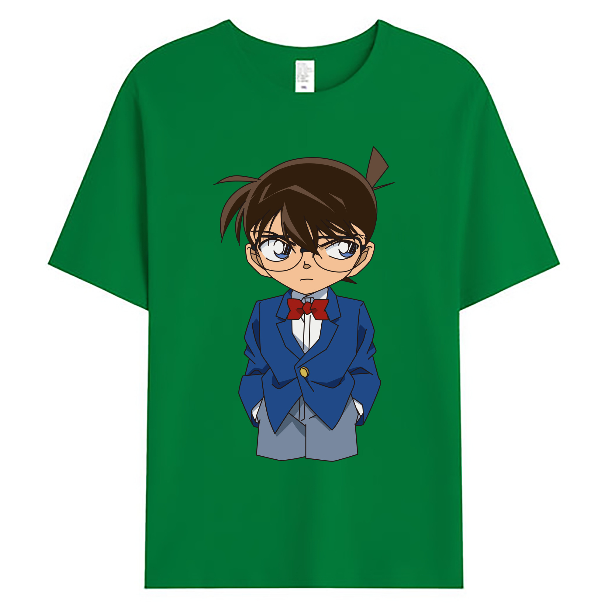 （画像用） 名探偵コナン 江戸川 コナン Detective Conan Conan Edogawa 綿100％ メンズ半袖Tシャツ｜肌触りやわらか＆通気性