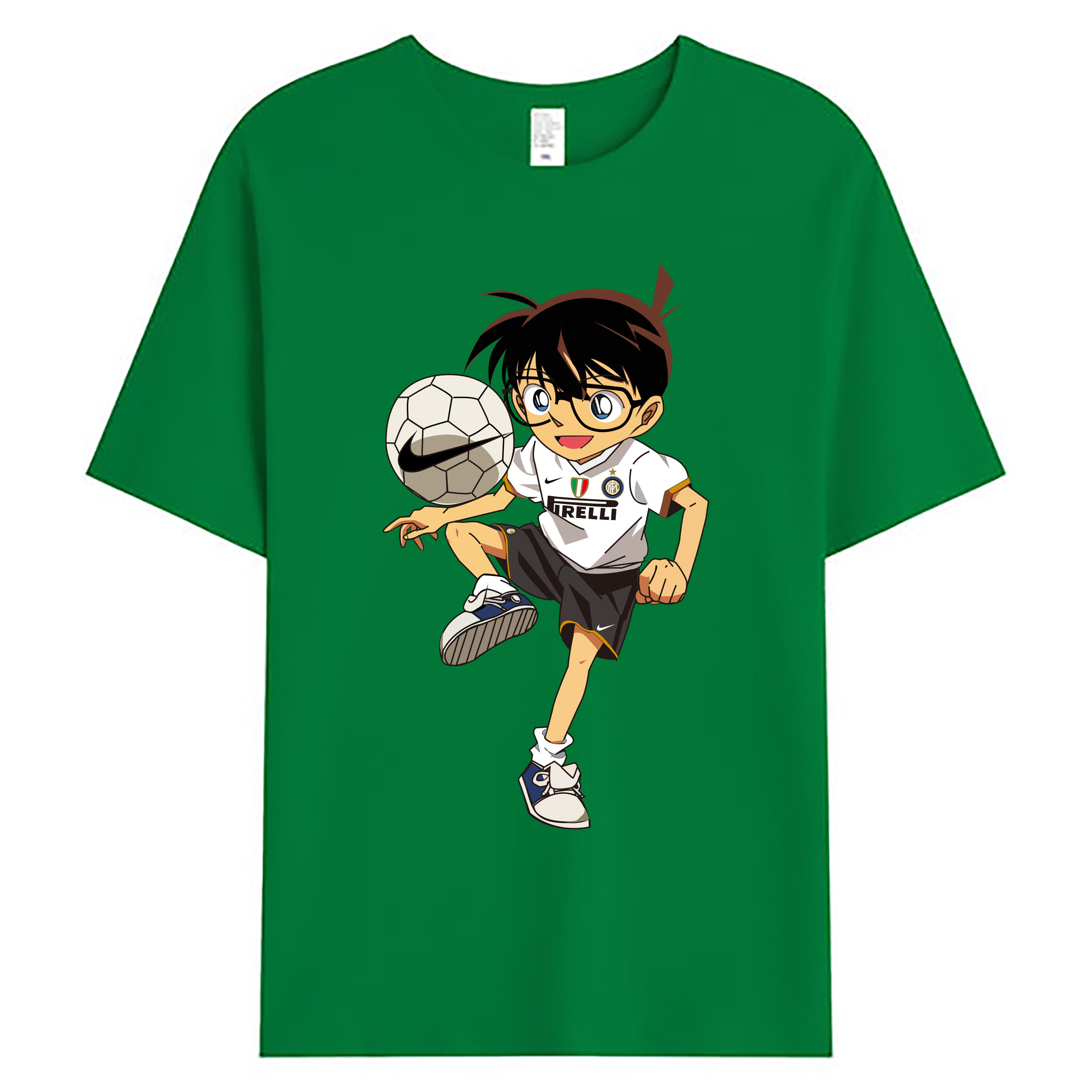 （画像用） 名探偵コナン 江戸川 コナン Detective Conan Conan Edogawa 綿100％ メンズ半袖Tシャツ｜肌触りやわらか＆通気性