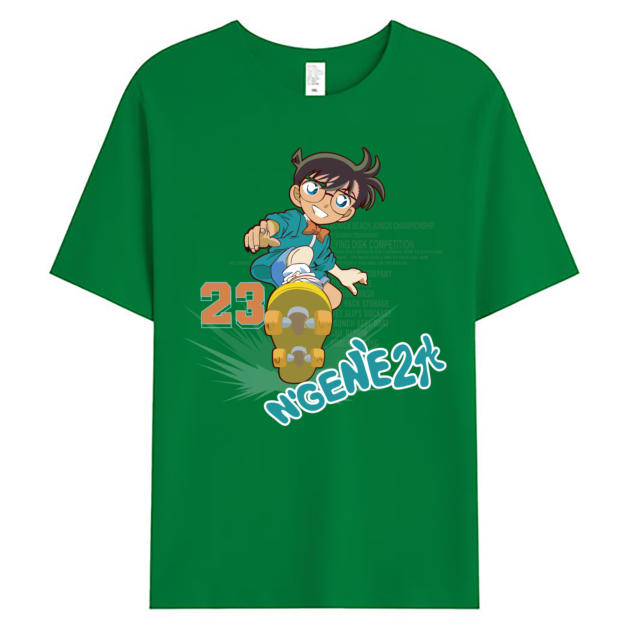 （画像用） 名探偵コナン 江戸川 コナン Detective Conan Conan Edogawa 綿100％ メンズ半袖Tシャツ｜肌触りやわらか＆通気性
