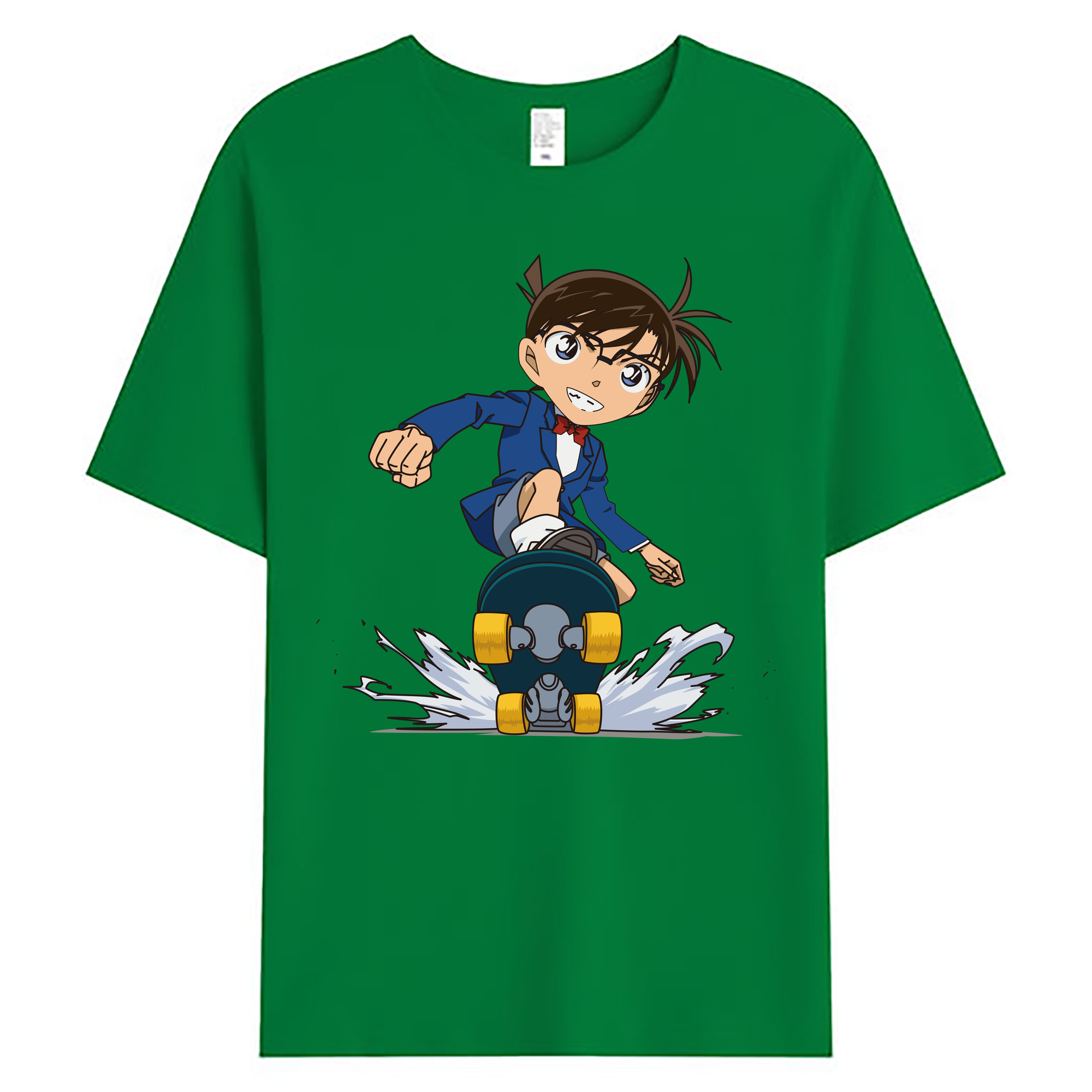 （画像用） 名探偵コナン 江戸川 コナン Detective Conan Conan Edogawa 綿100％ メンズ半袖Tシャツ｜肌触りやわらか＆通気性