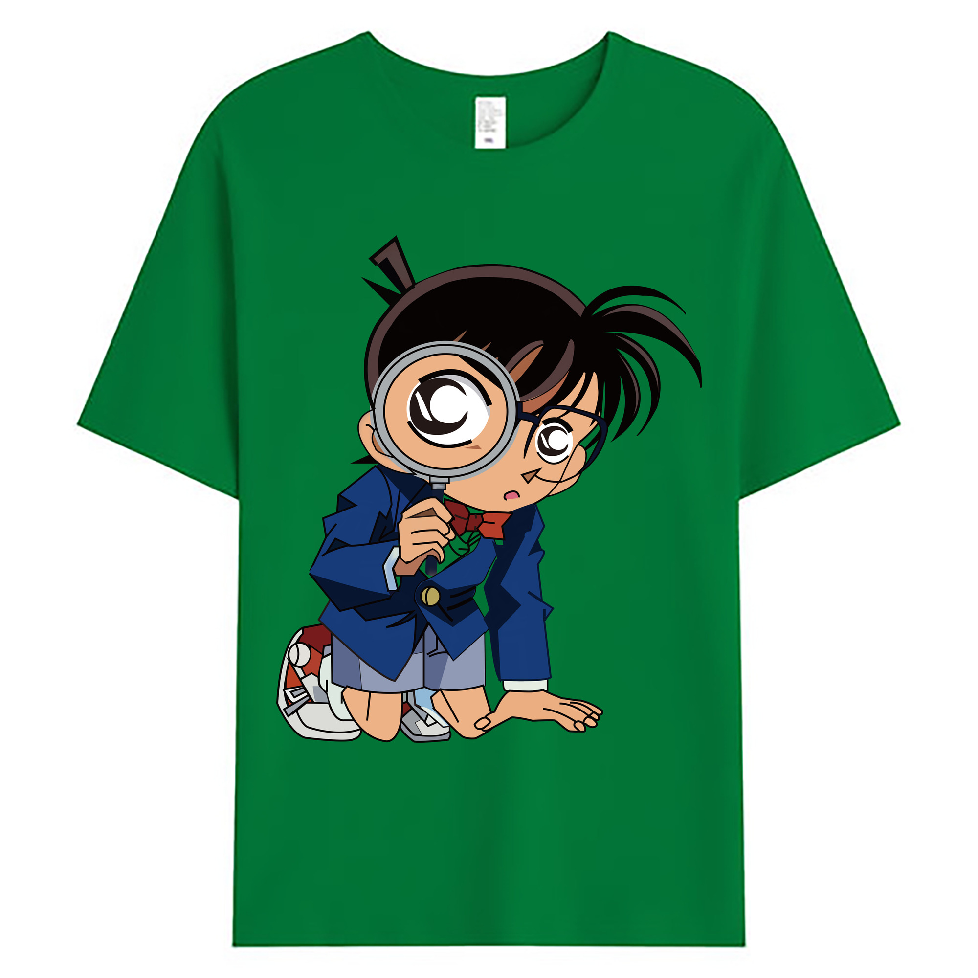 （画像用） 名探偵コナン 江戸川 コナン Detective Conan Conan Edogawa 綿100％ メンズ半袖Tシャツ｜肌触りやわらか＆通気性