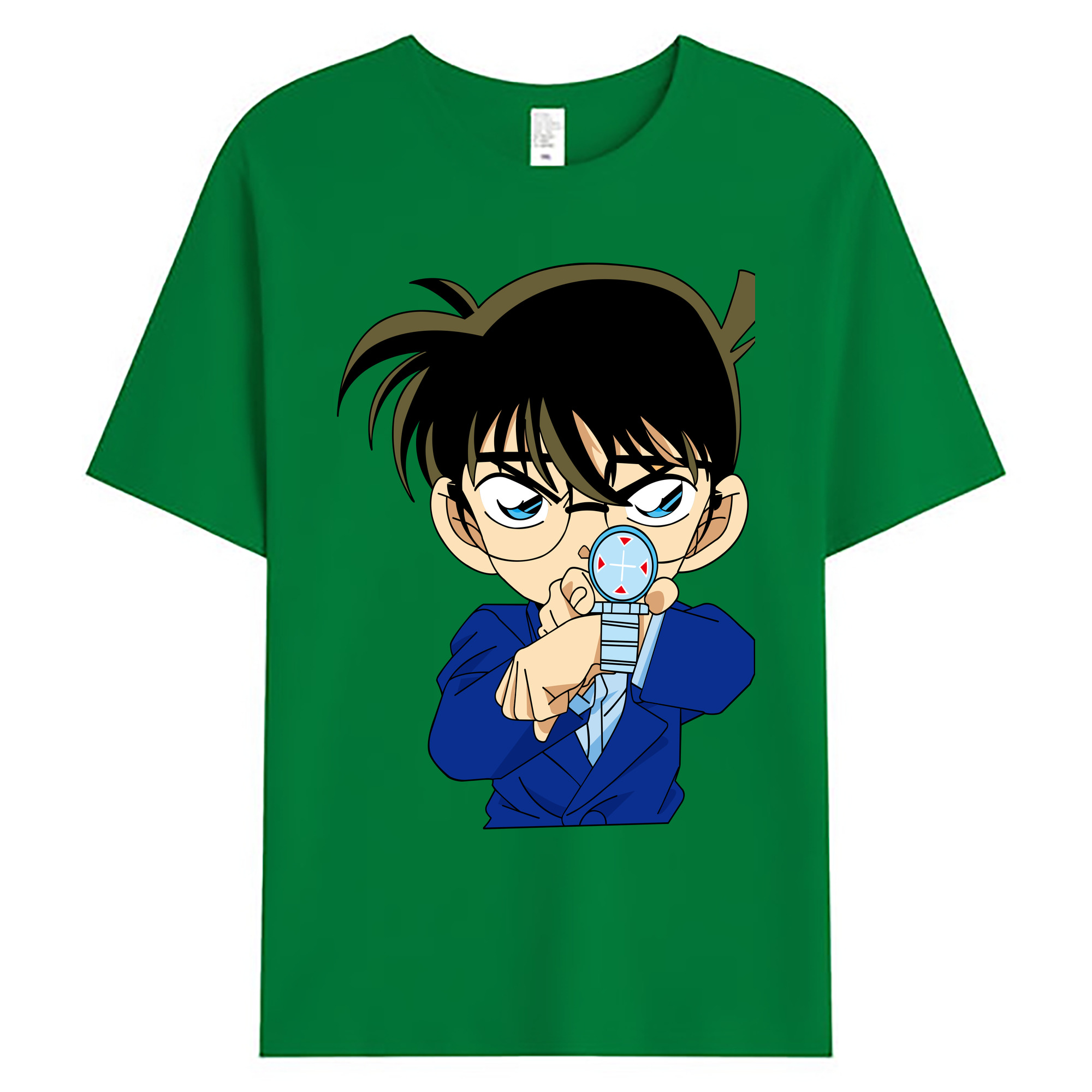 （画像用） 名探偵コナン 江戸川 コナン Detective Conan Conan Edogawa 綿100％ メンズ半袖Tシャツ｜肌触りやわらか＆通気性