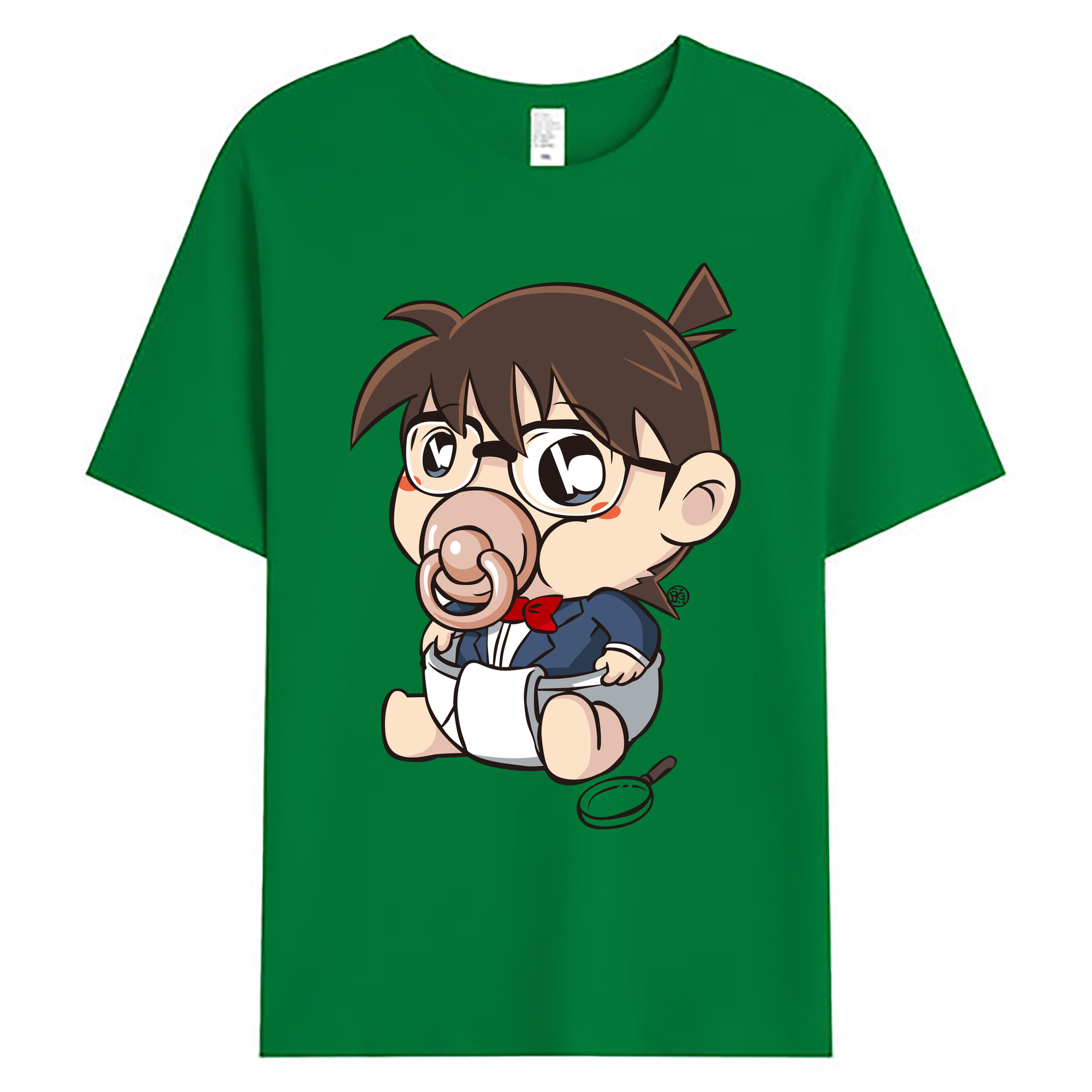 （画像用） 名探偵コナン 江戸川 コナン Detective Conan Conan Edogawa 綿100％ メンズ半袖Tシャツ｜肌触りやわらか＆通気性