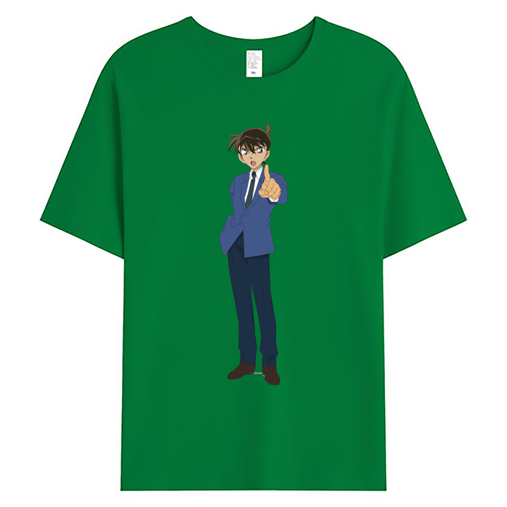 （画像用） 名探偵コナン 江戸川 コナン Detective Conan Conan Edogawa 綿100％ メンズ半袖Tシャツ｜肌触りやわらか＆通気性