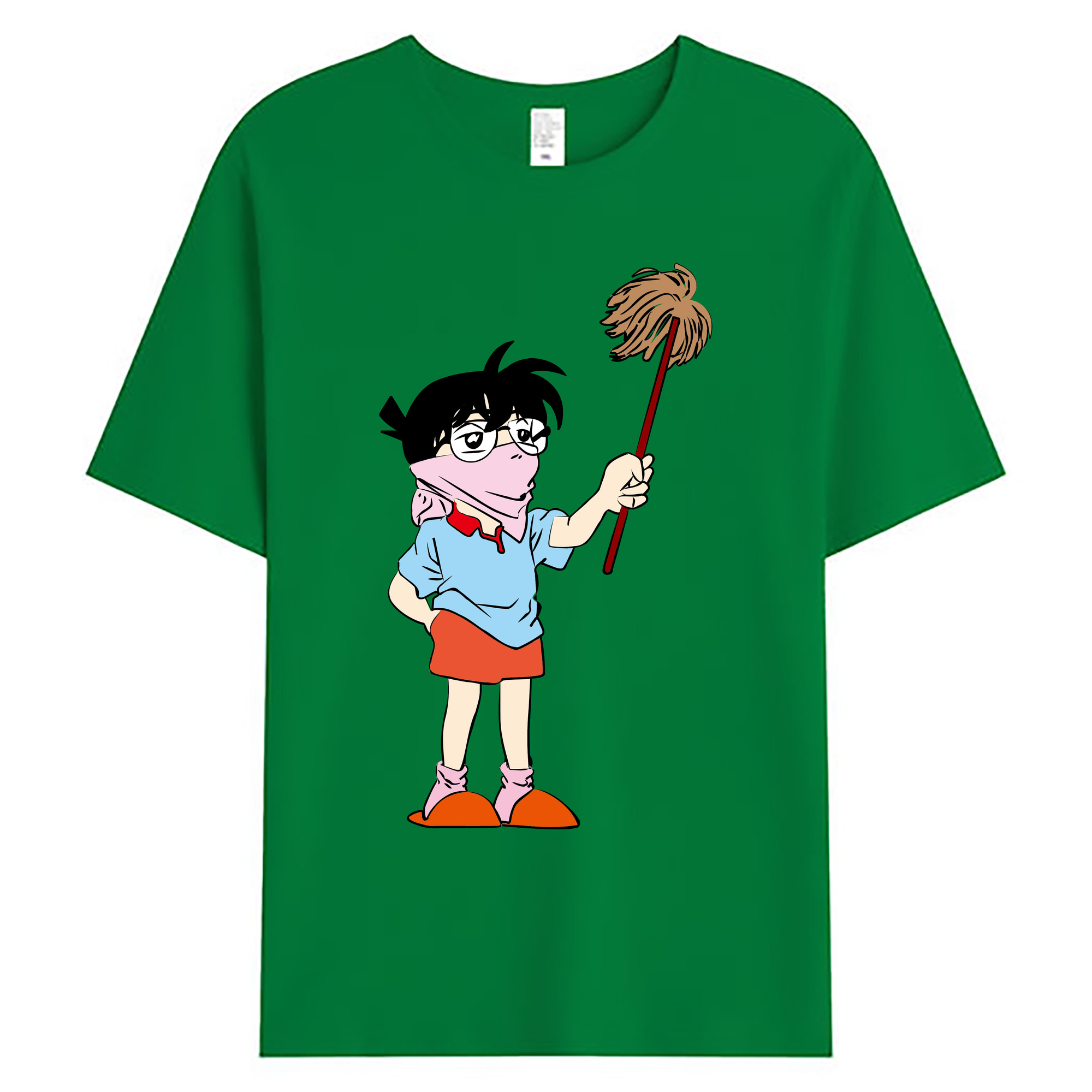 （画像用） 名探偵コナン 江戸川 コナン Detective Conan Conan Edogawa 綿100％ メンズ半袖Tシャツ｜肌触りやわらか＆通気性